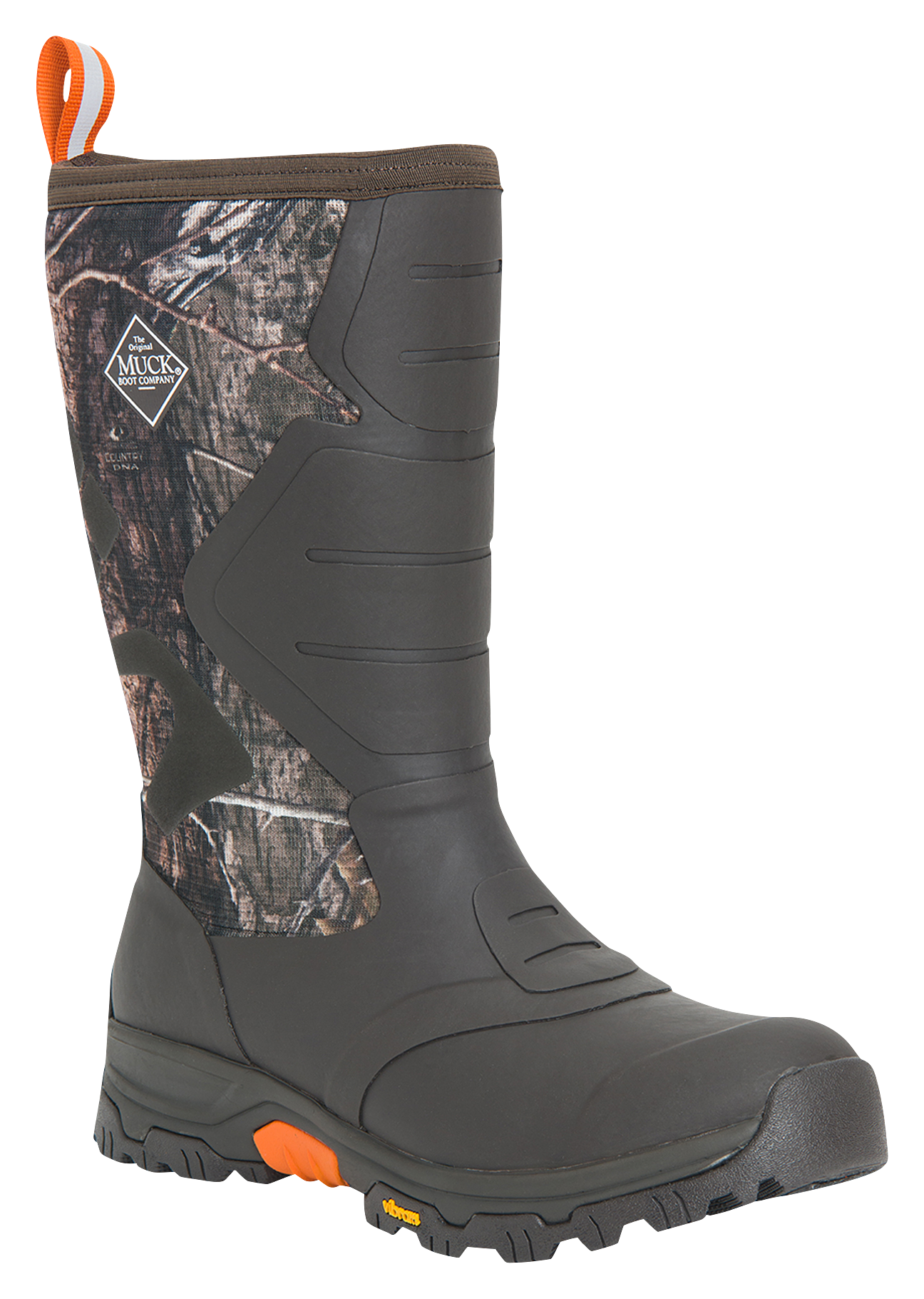 Image of The Original Muck Boot Company Apex Pro Rubber Boots for Men with Arctic Grip - Mossy Oak Country DNA/Bark - 10M