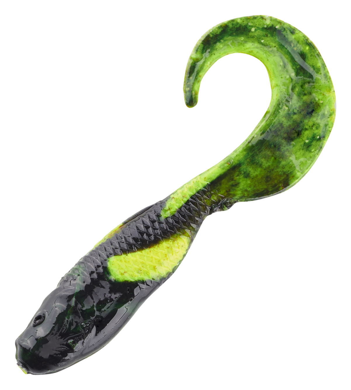 Image of Berkley Saltwater Gulp! Swimming Mullet - Black Chartreuse Fuze - 4″ - 10 Pack