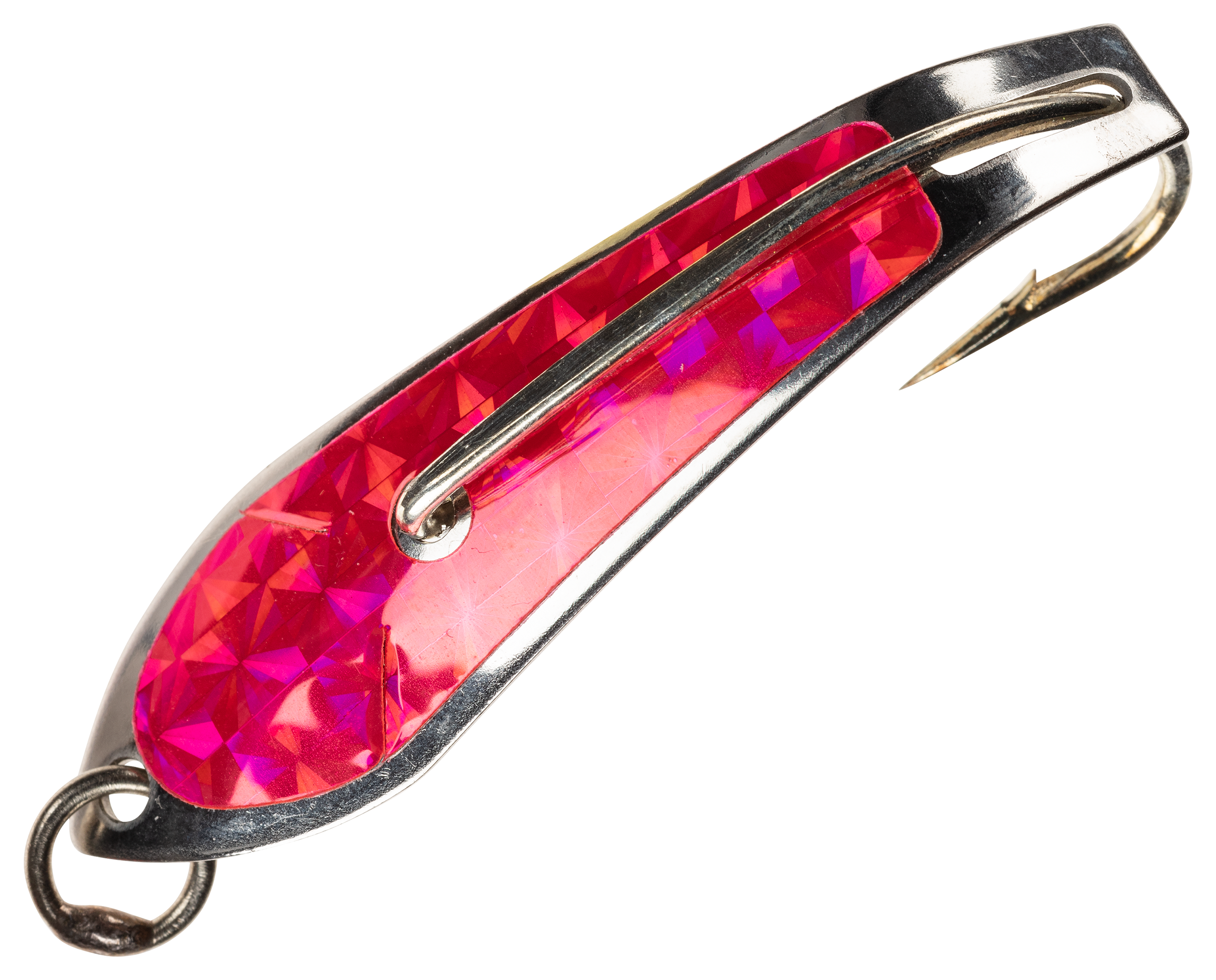 Image of L. B. Huntington Original Drone Spoons - 2-1/4″ - Silver/Hot Pink Flash