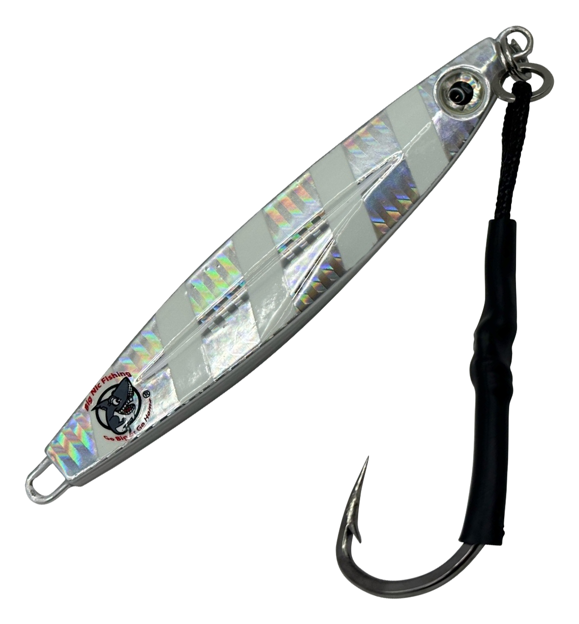 Image of Big Nic Fishing Big Candy Jig - Silver Eye Glow - 4-3/4″