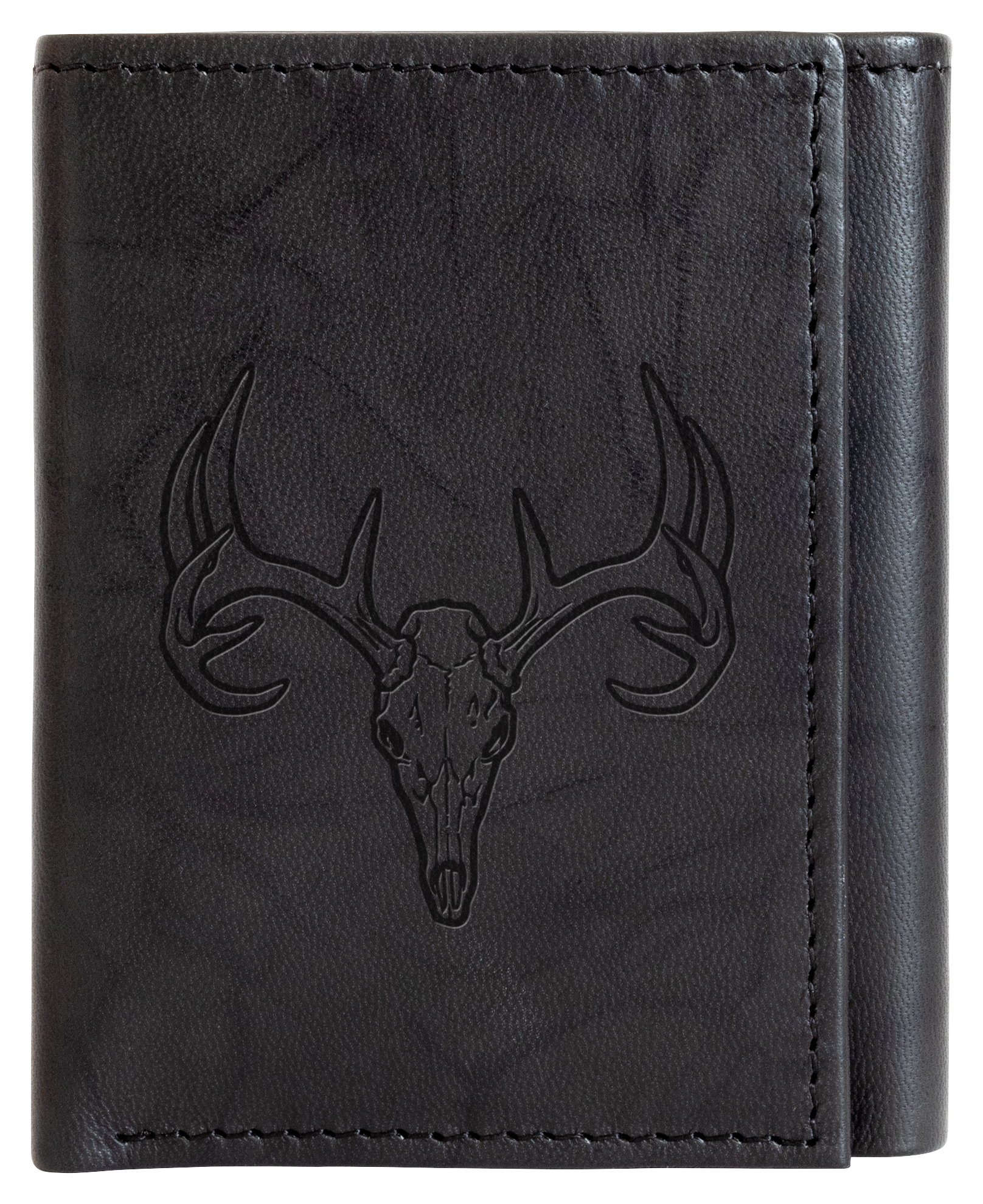 RedHead Skull Leather Trifold Wallet
