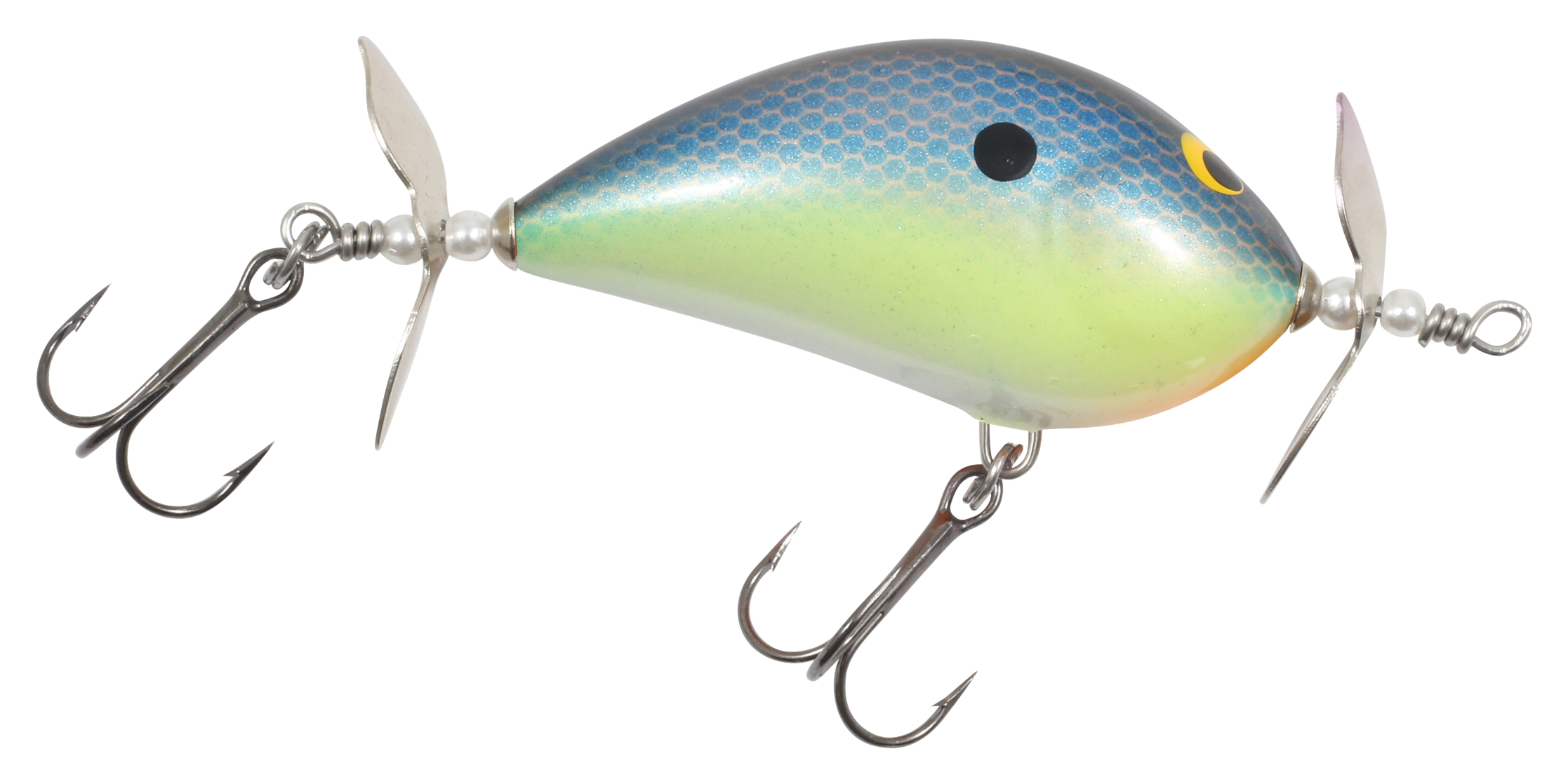 Bagley Pro Sunny B Twin Spin - Blue Chartreuse Shad