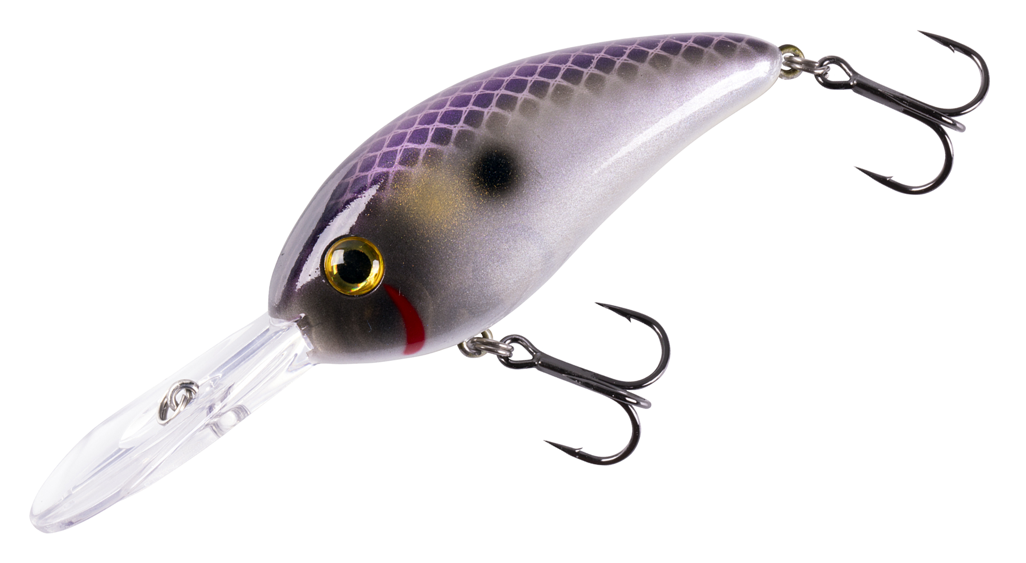 Image of Bomber Fat Free Shad Crankbait - Purple Pearl Ayu - 2-1/2″ - 5/8 oz.