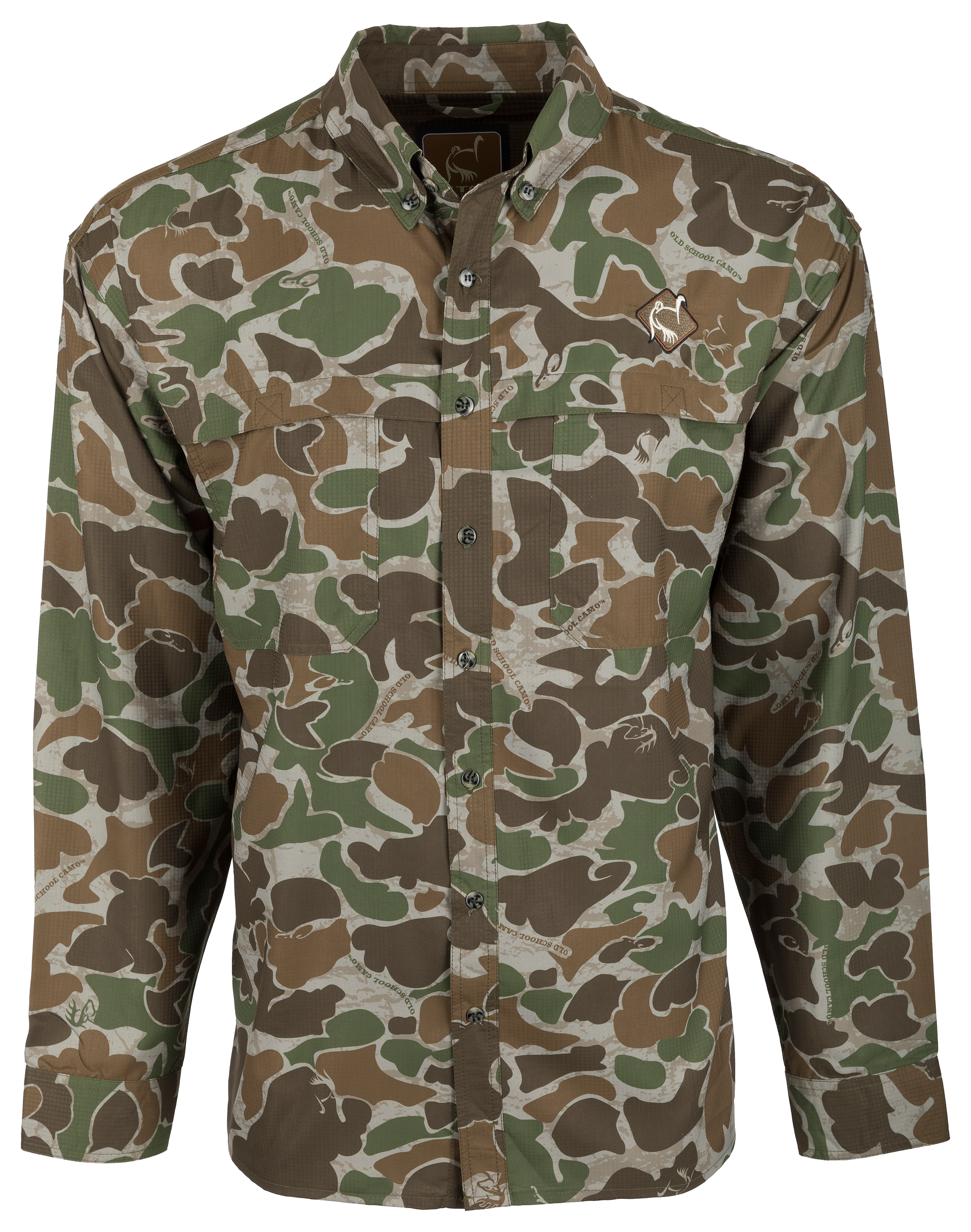 Ol Tom Mesh-Back Flyweight 2.0 Long-Sleeve Button-Down Shirt with Spine Pa