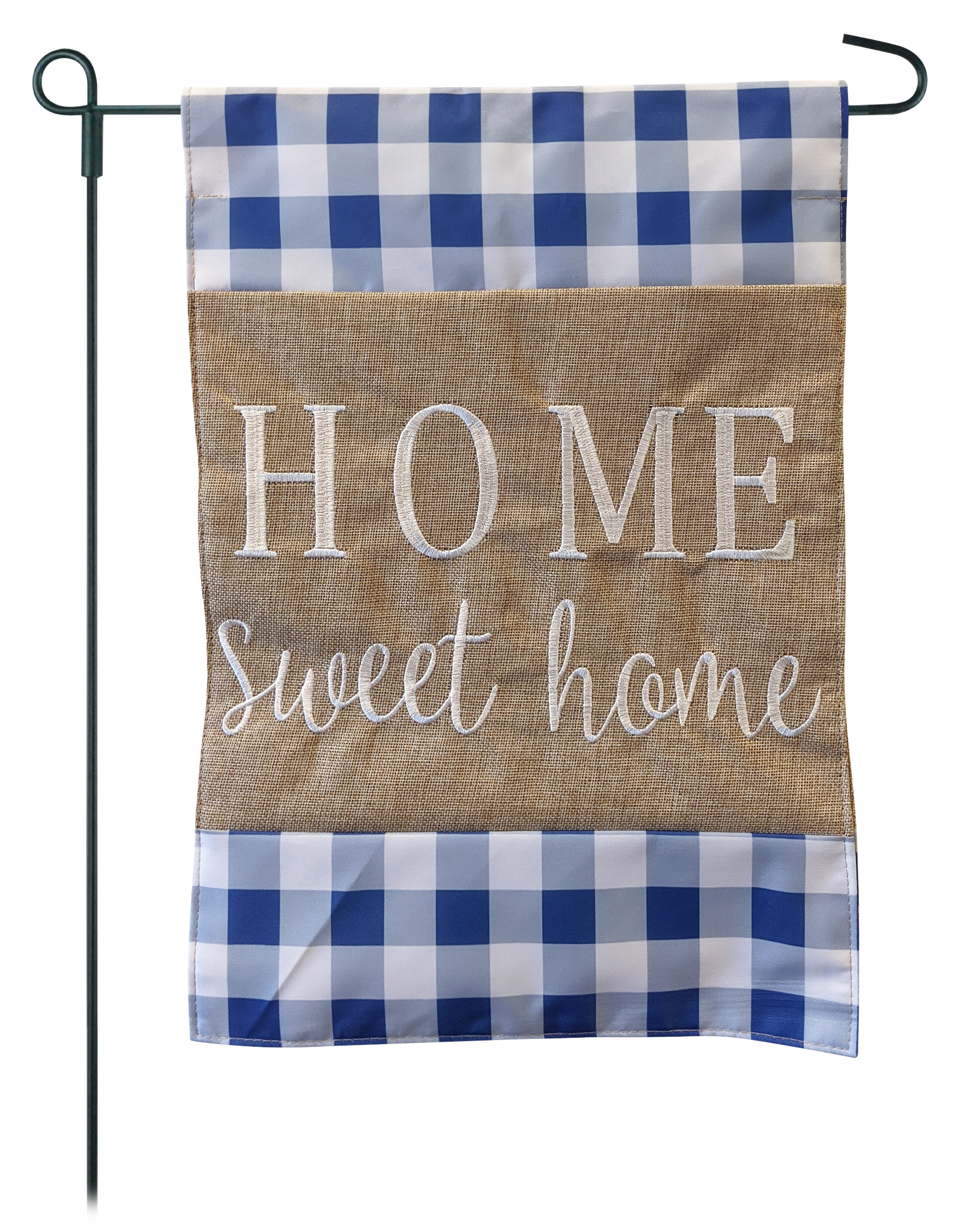 JEC Home Goods Home Sweet Home 2-Sided Burlap Garden Flag