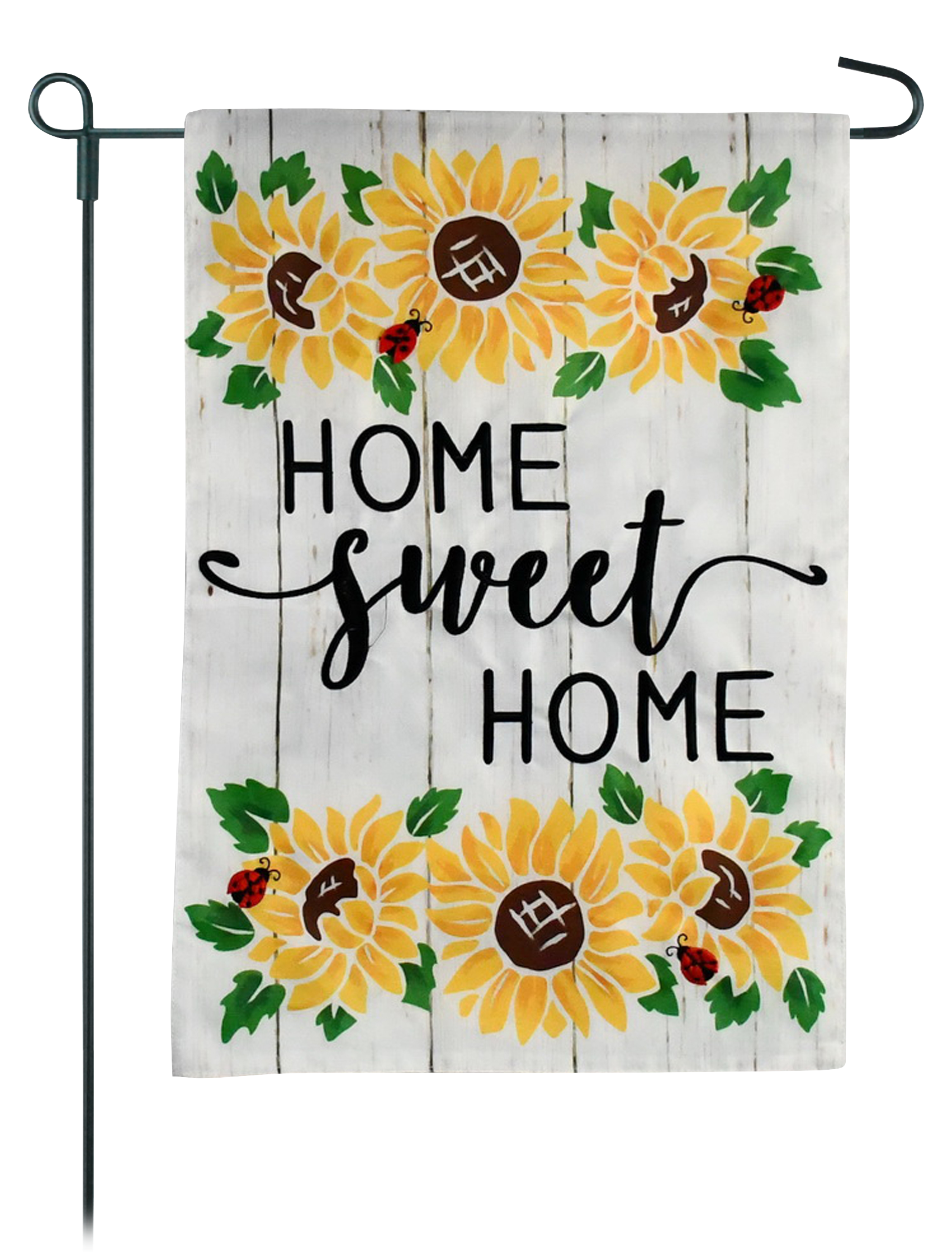 JEC Home Goods Sunflower Sweet Home 2-Sided Burlap Garden Flag