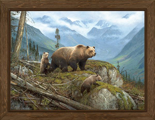 Image of Rocky Mountain Publishing Griz Country Canvas Giclee by Hayden Lambson - 12″ x 15″ x 2″