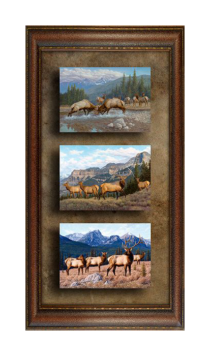 Image of Rocky Mountain Publishing Triple Elk Canvas Gicle by Manuel Mansanarez