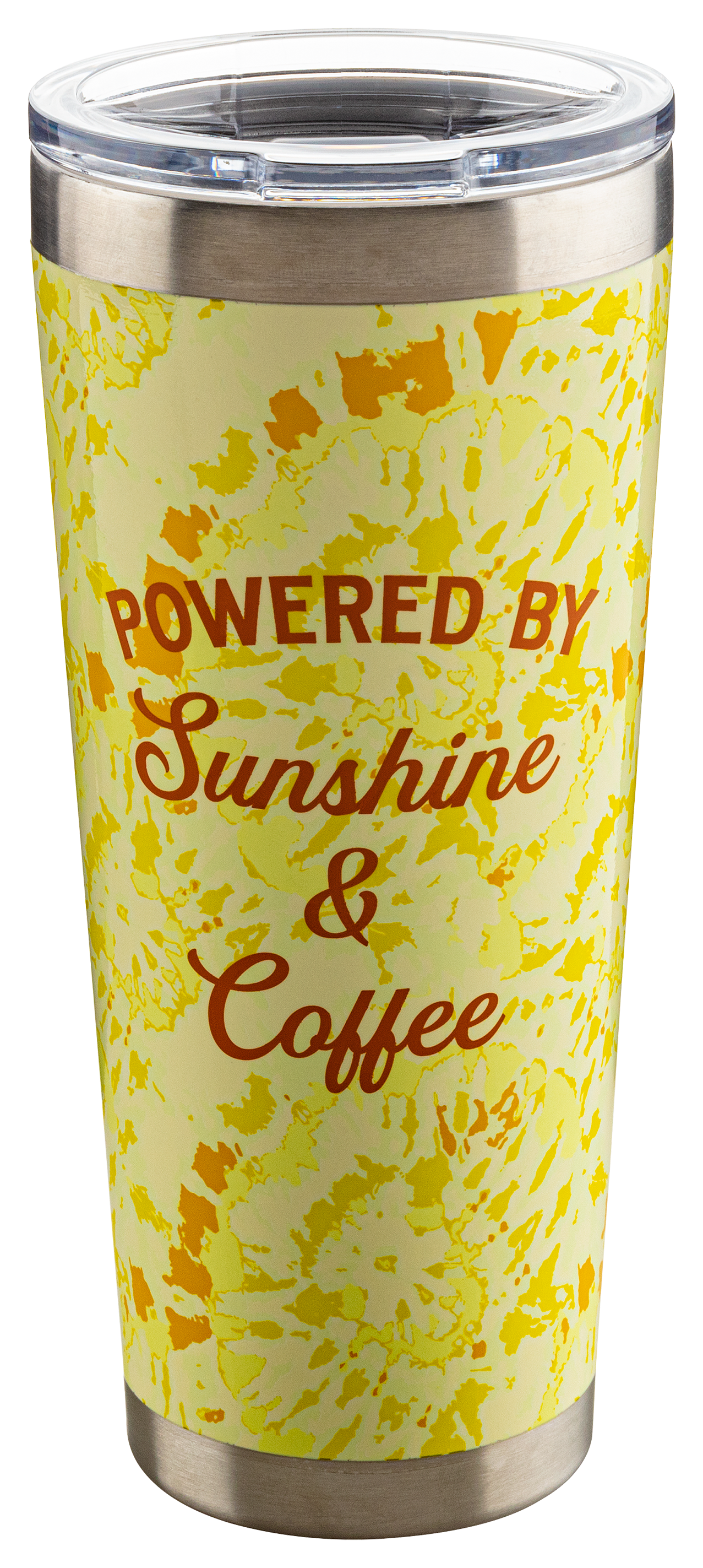 Image of PURE Drinkware Powered By Sunshine &Coffee Stainless Steel Tumbler