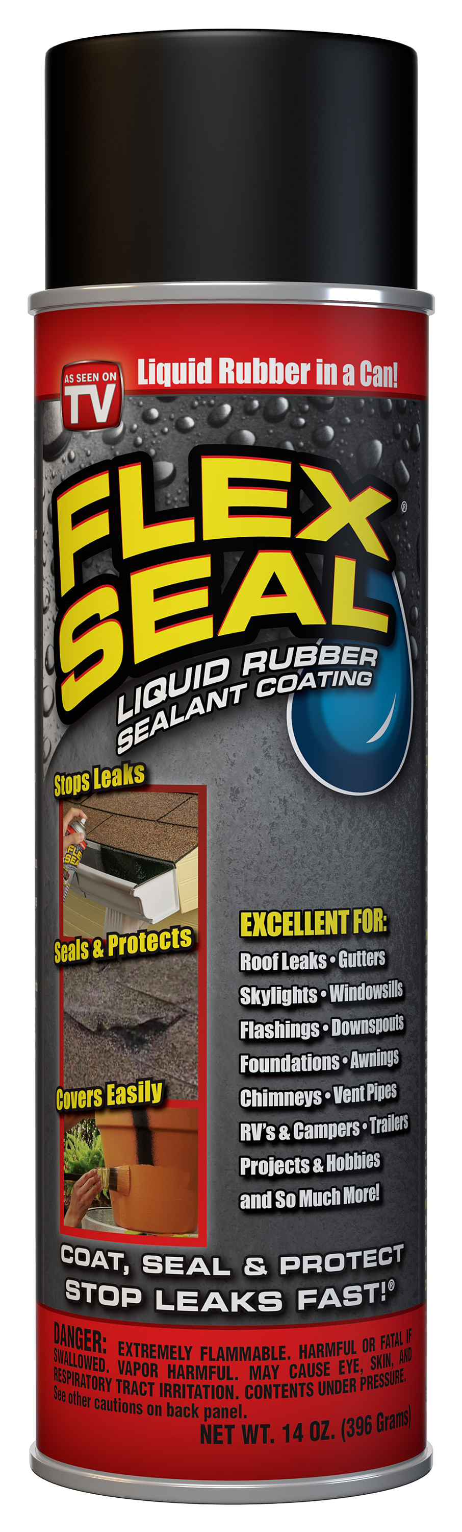 Flex Seal Liquid Rubber Sealant Coating Spray - Black