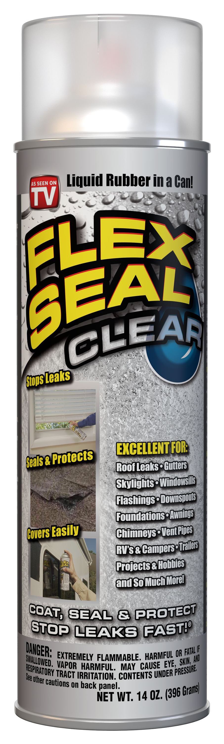 Flex Seal Liquid Rubber Sealant Coating Spray - Clear