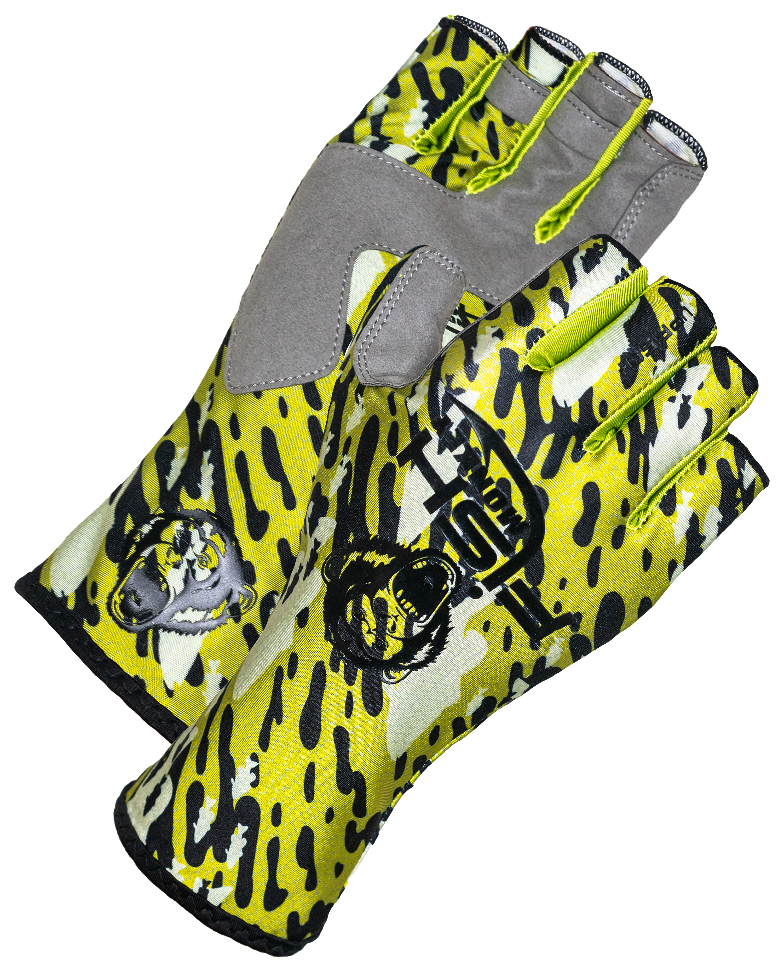 Fish Monkey Half Finger Guide Gloves - School N Bass - M
