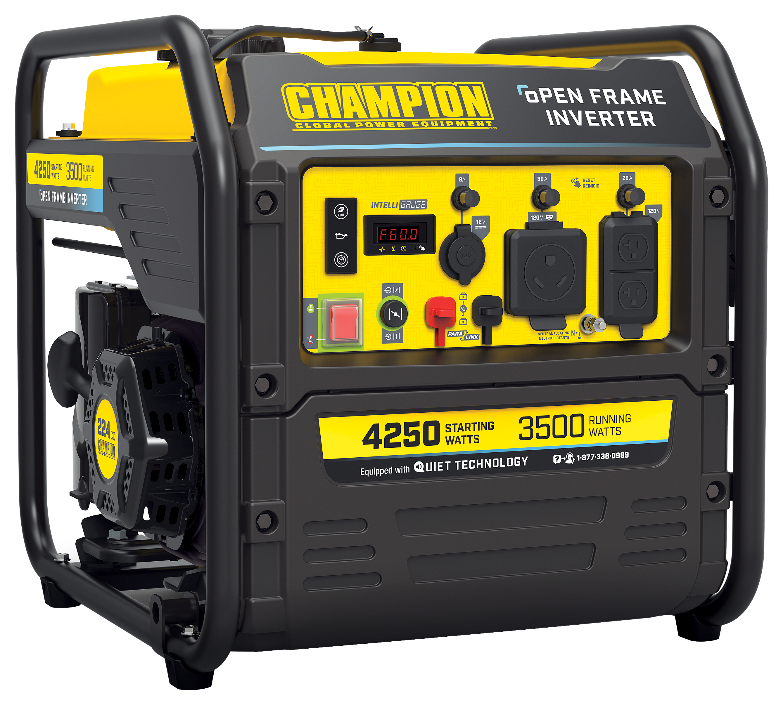 Champion Power Equipment 4,250W/3,500W RV-Ready Open Frame Inverter Generat