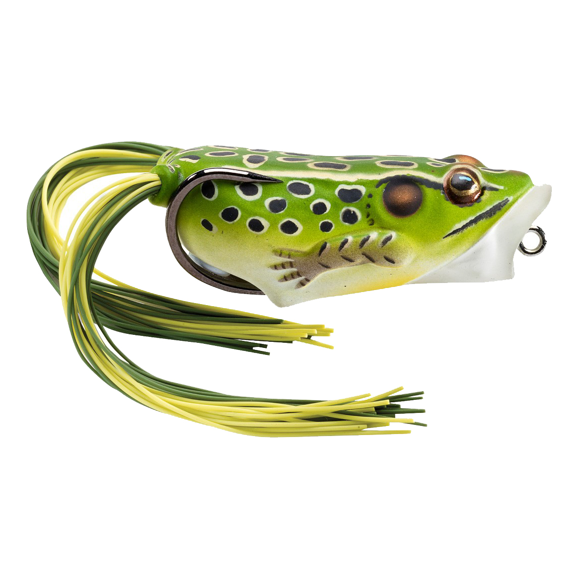 LIVETARGET Hollow-Body Frog Popper - 2" - Green/Yellow
