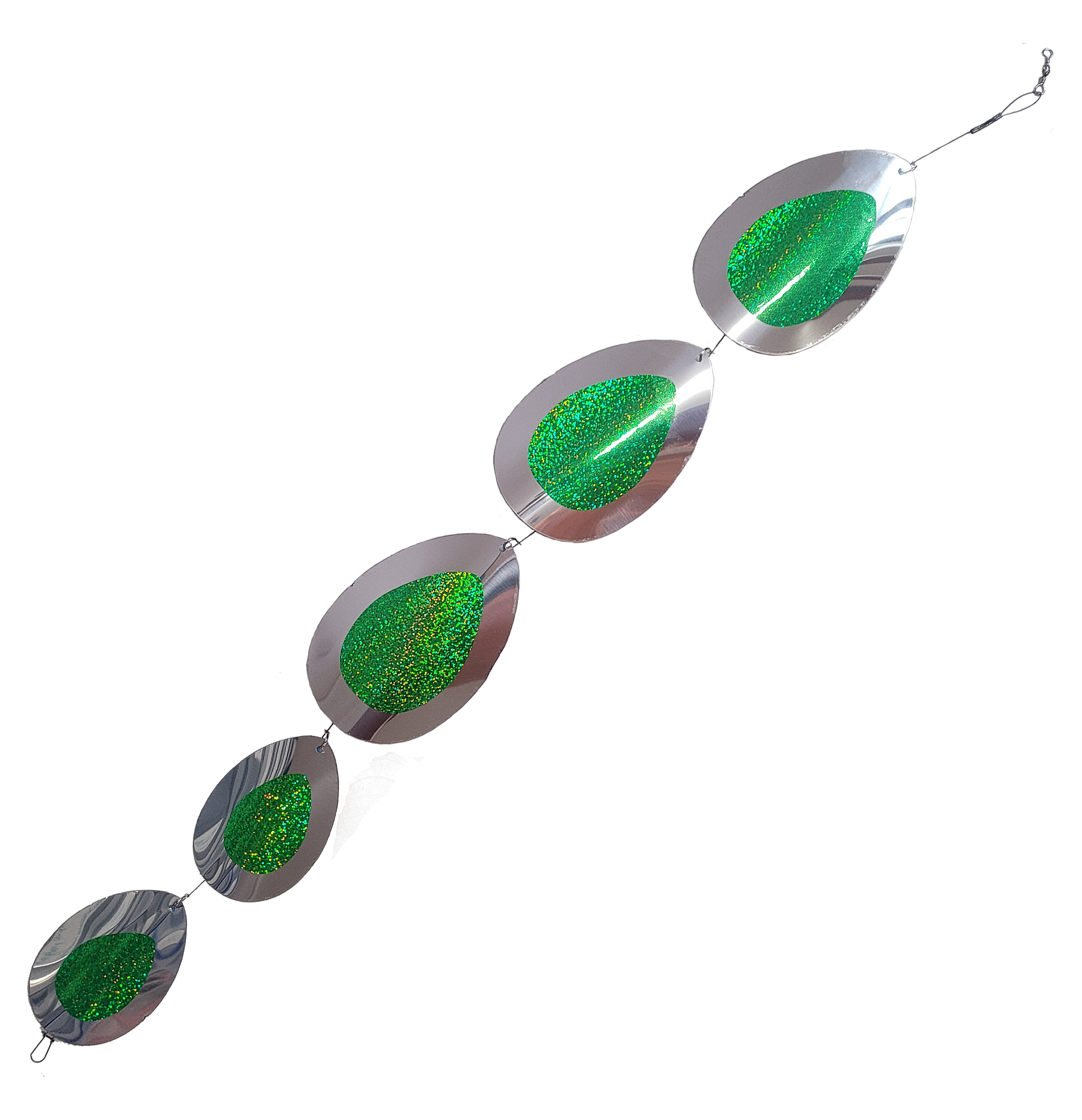 Christensons Lake Shore Tackle Lake Troll - Silver/Green Sparkle