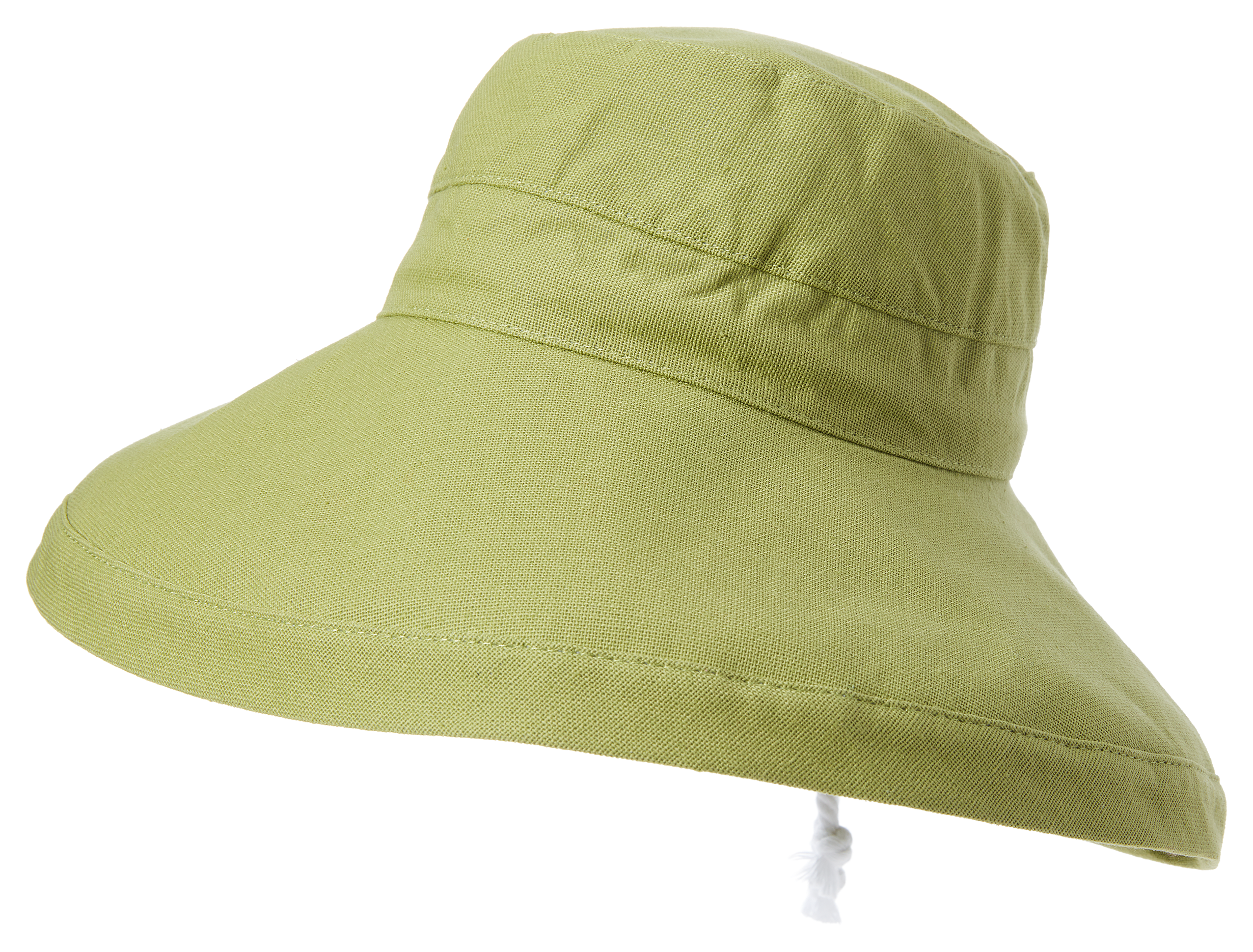 Dorfman Pacific Adjustable Big Brim Cotton Canvas Sun Hat for Ladies - Fern
