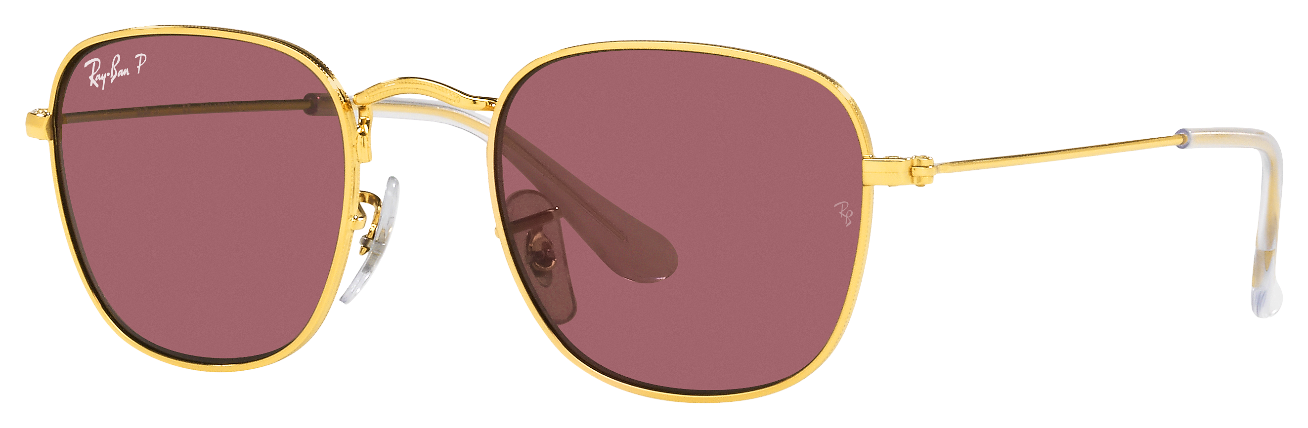 Ray-Ban Jr. Frank RB9557S Polarized Sunglasses for Kids - Polished Gold/Pur