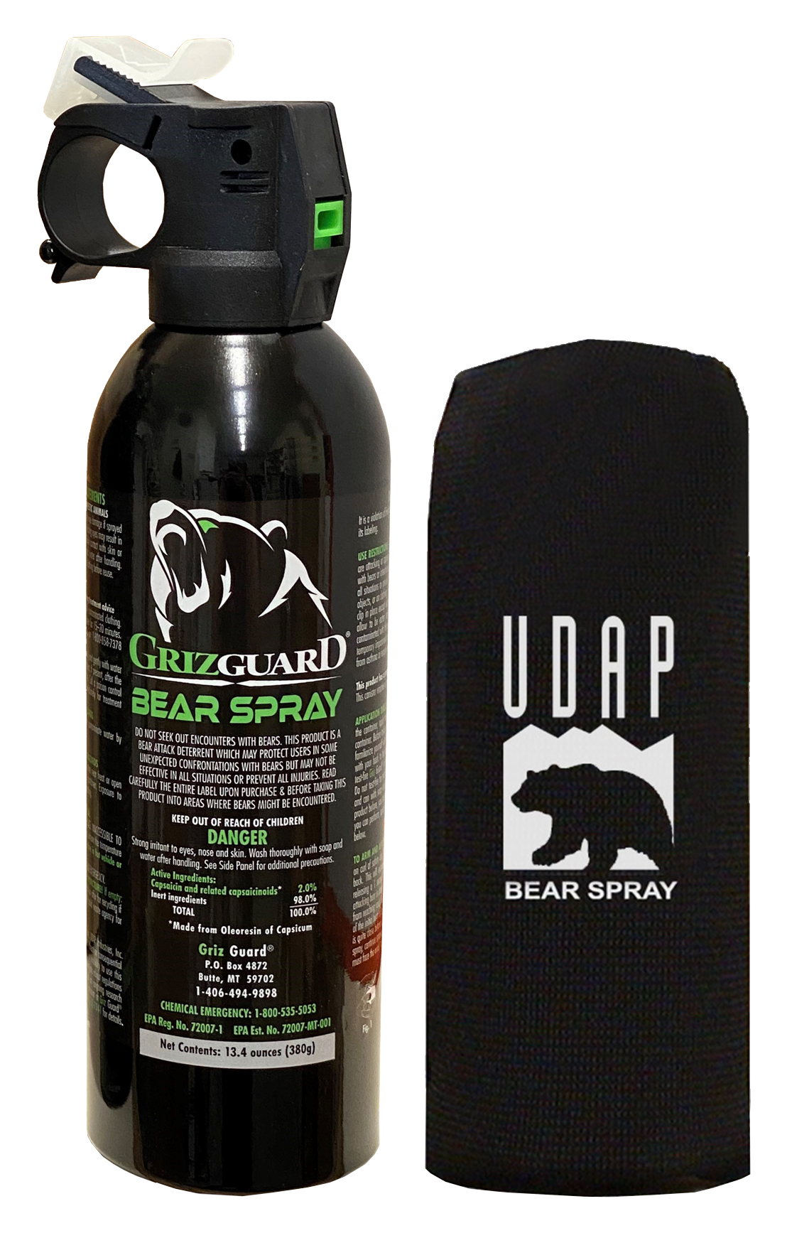 UDAP Griz Guard 13.4-oz. Bear Spray with Holster - Cabela's