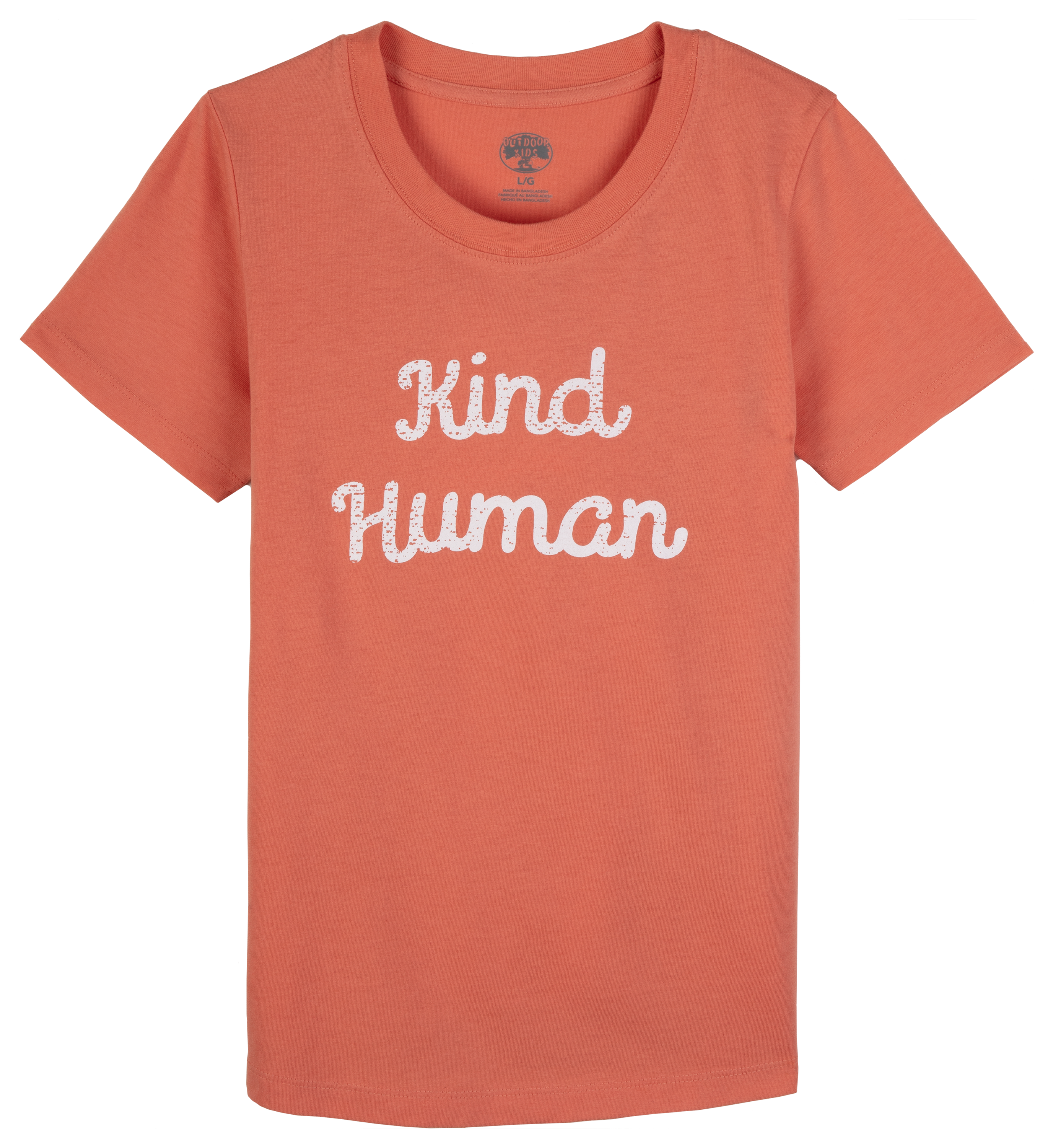 Image of Outdoor Kids Kind Human Short-Sleeve T-Shirt for Girls - Crabapple - XS