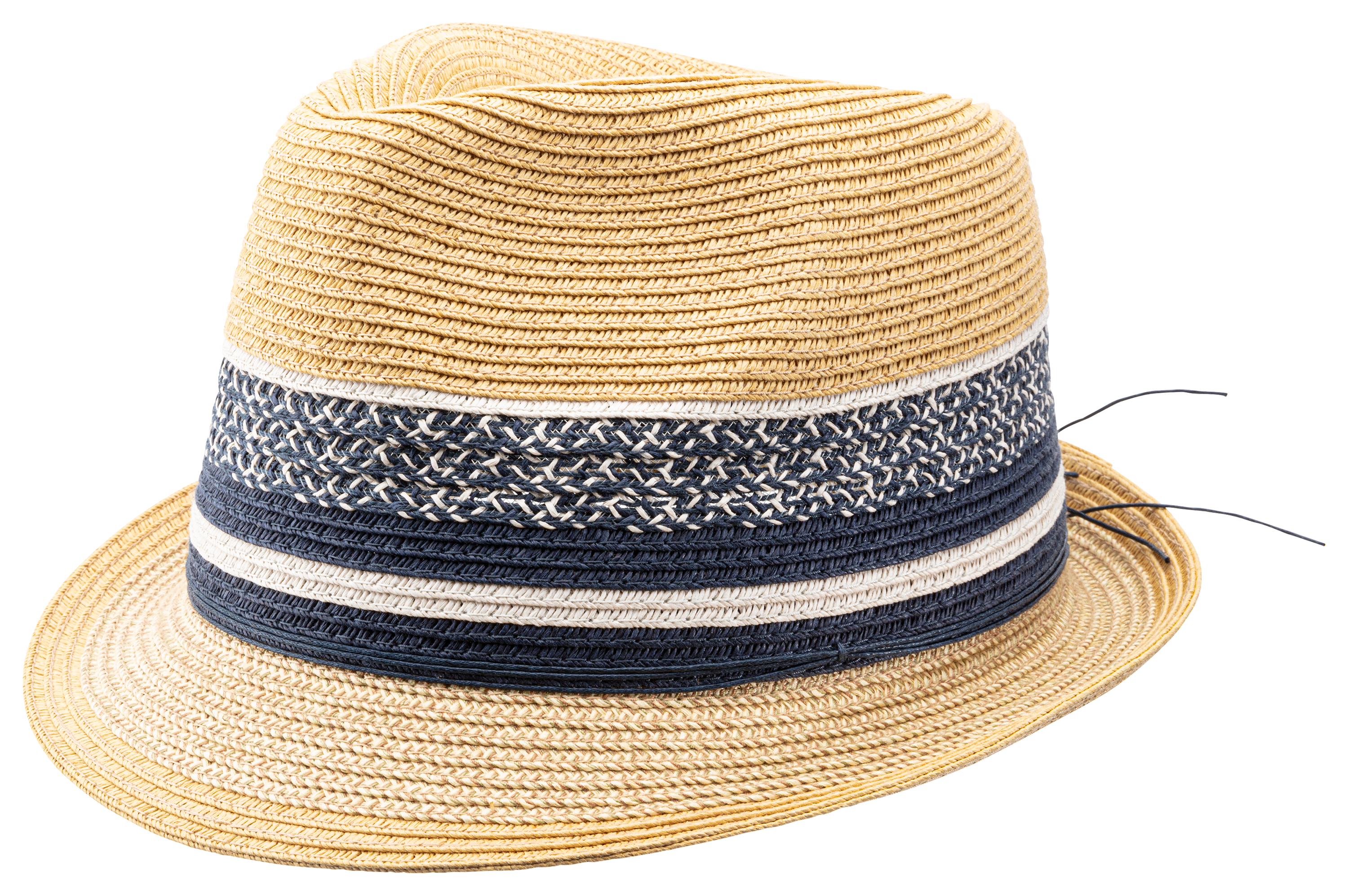 Dorfman Pacific Striped Fedora for Ladies - Natural