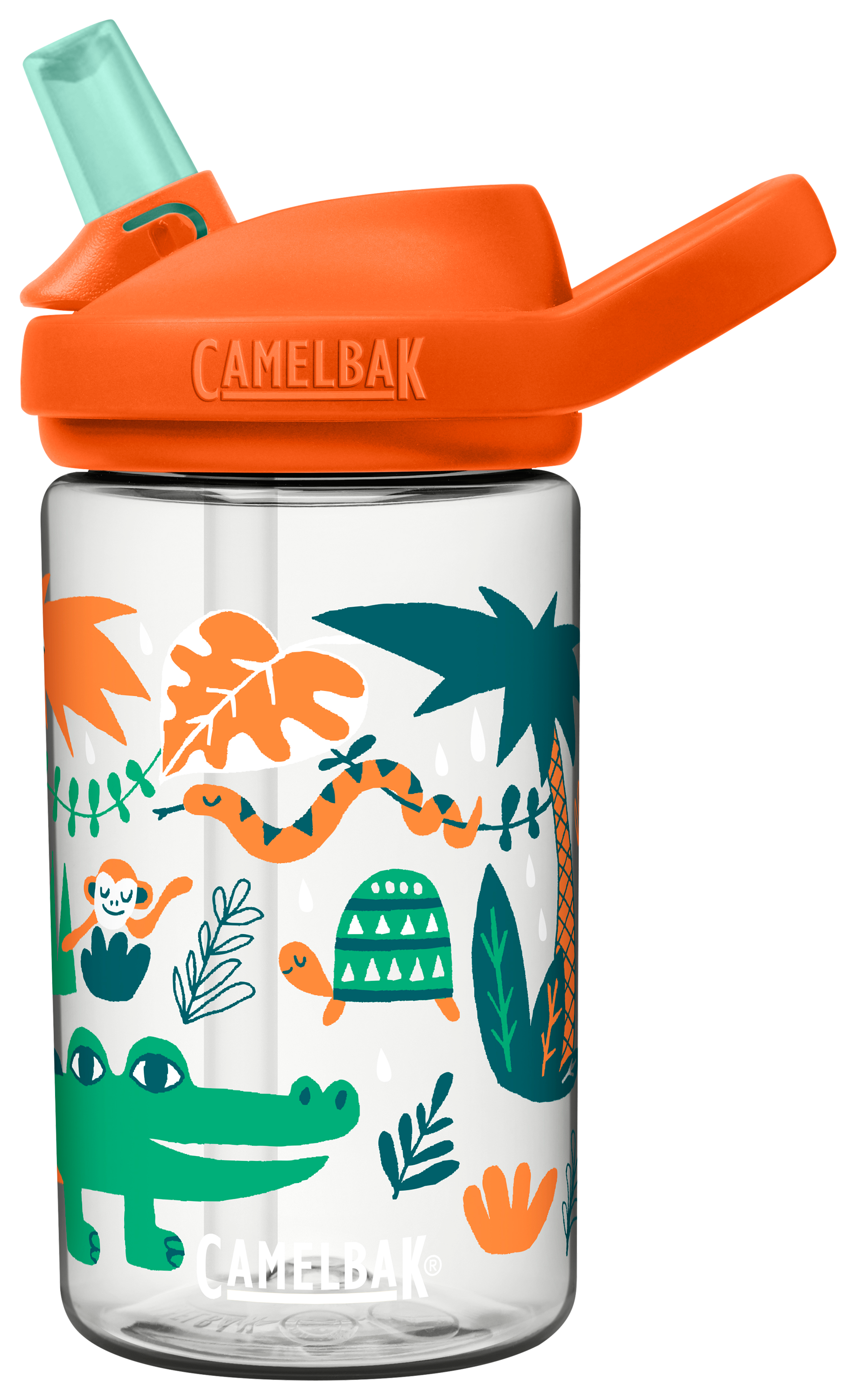 CamelBak Eddy+ Kids Water Bottle, 14oz, Jungle Animals