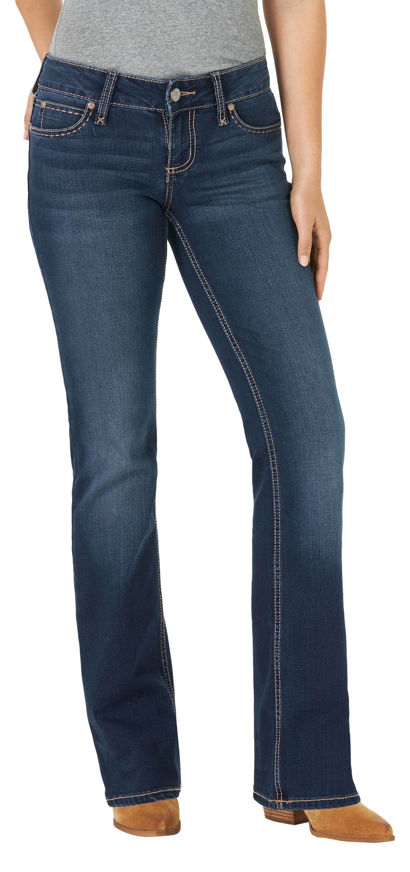 Wrangler Women's Dark Wash Retro Mae Jeans Indigo 15W x 34L
