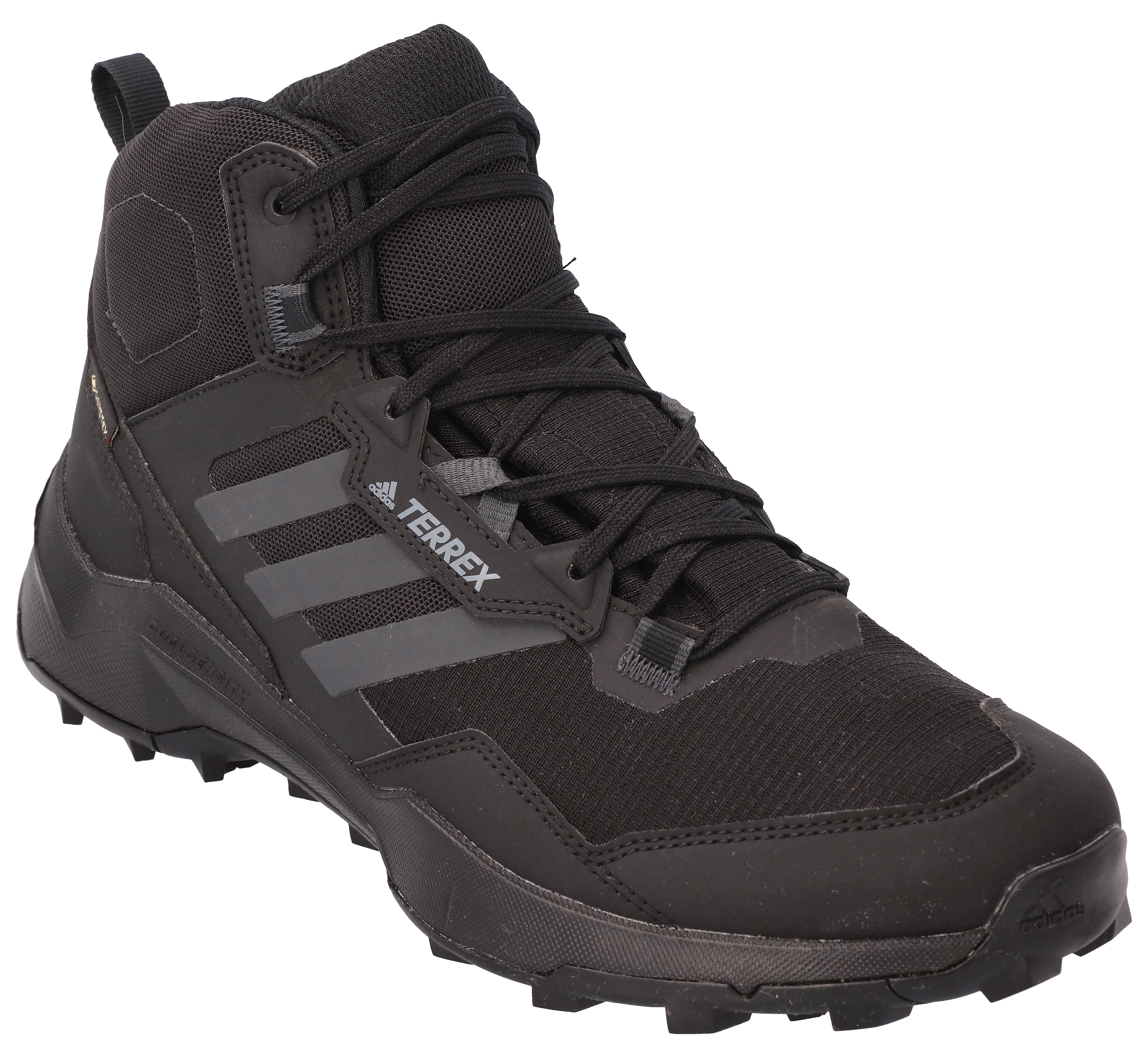 Image of adidas Terrex AX4 Mid GORE-TEX Hiking Shoes for Men - Core Black/Carbon/Grey Four - 9M