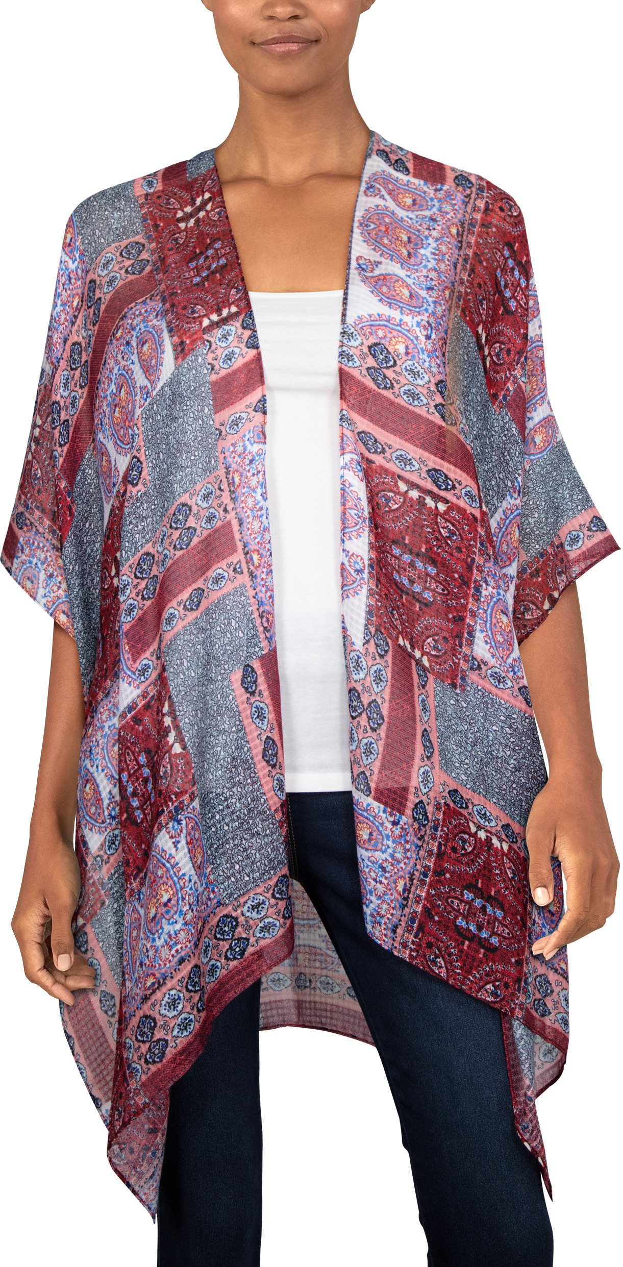 Quagga Patchwork Paisley Ruana for Ladies