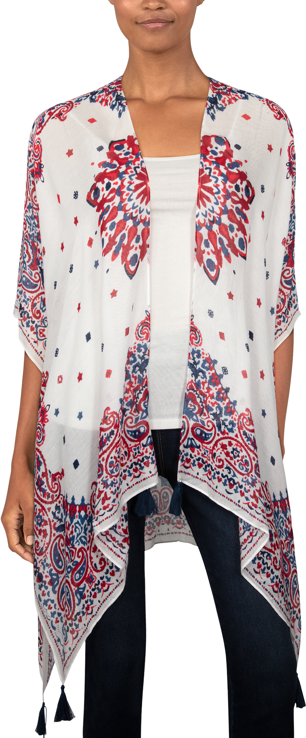 Quagga Patriotic Patchwork Ruana for Ladies
