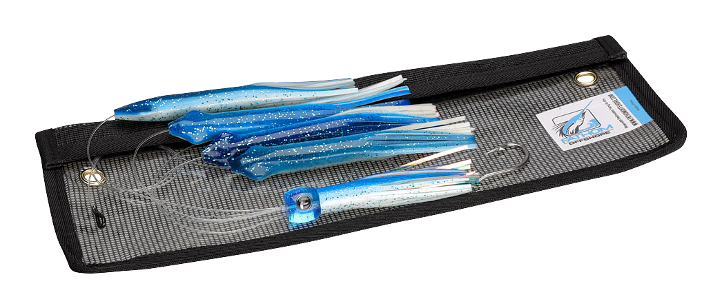 Fathom Offshore Rigged Epic ECM Squid Chain - Blue/White