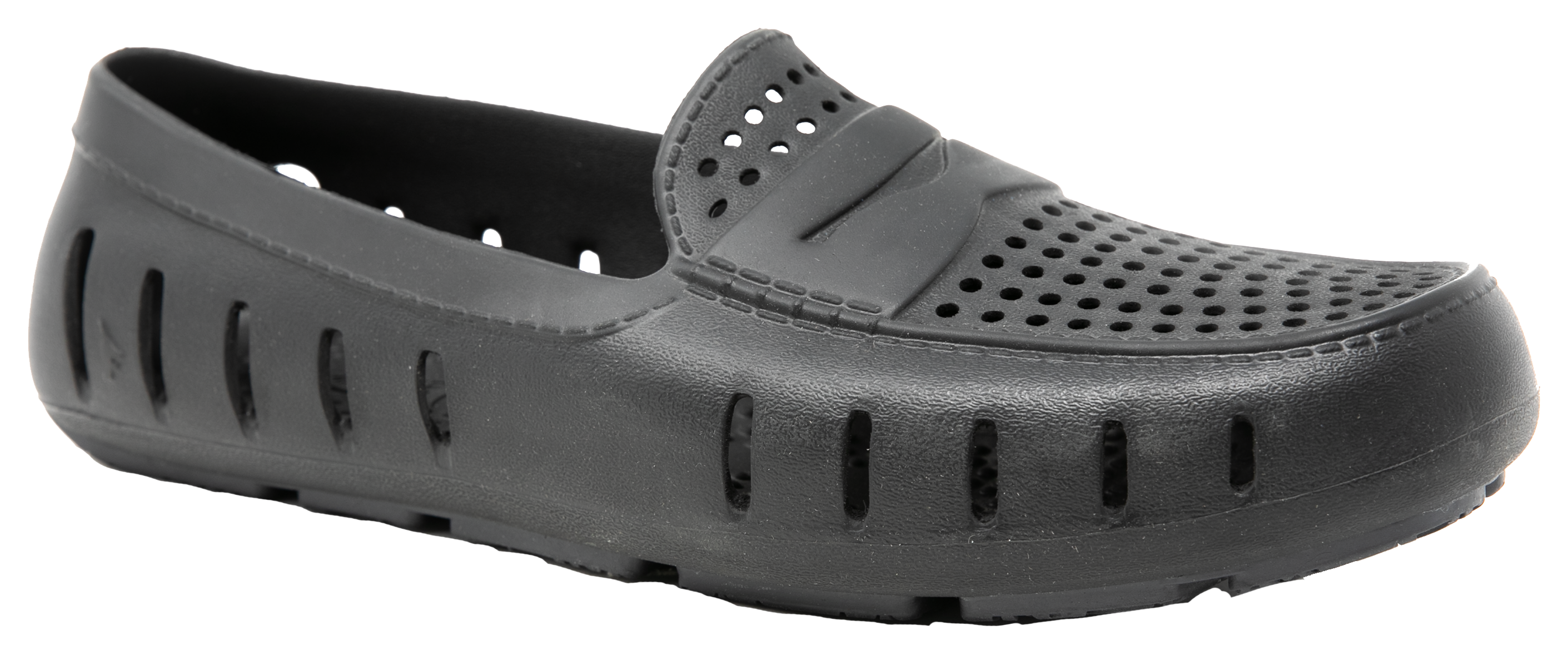 Floafers Country Club Driver Solid Slip-On Shoes for Men - Black/Asphalt - 