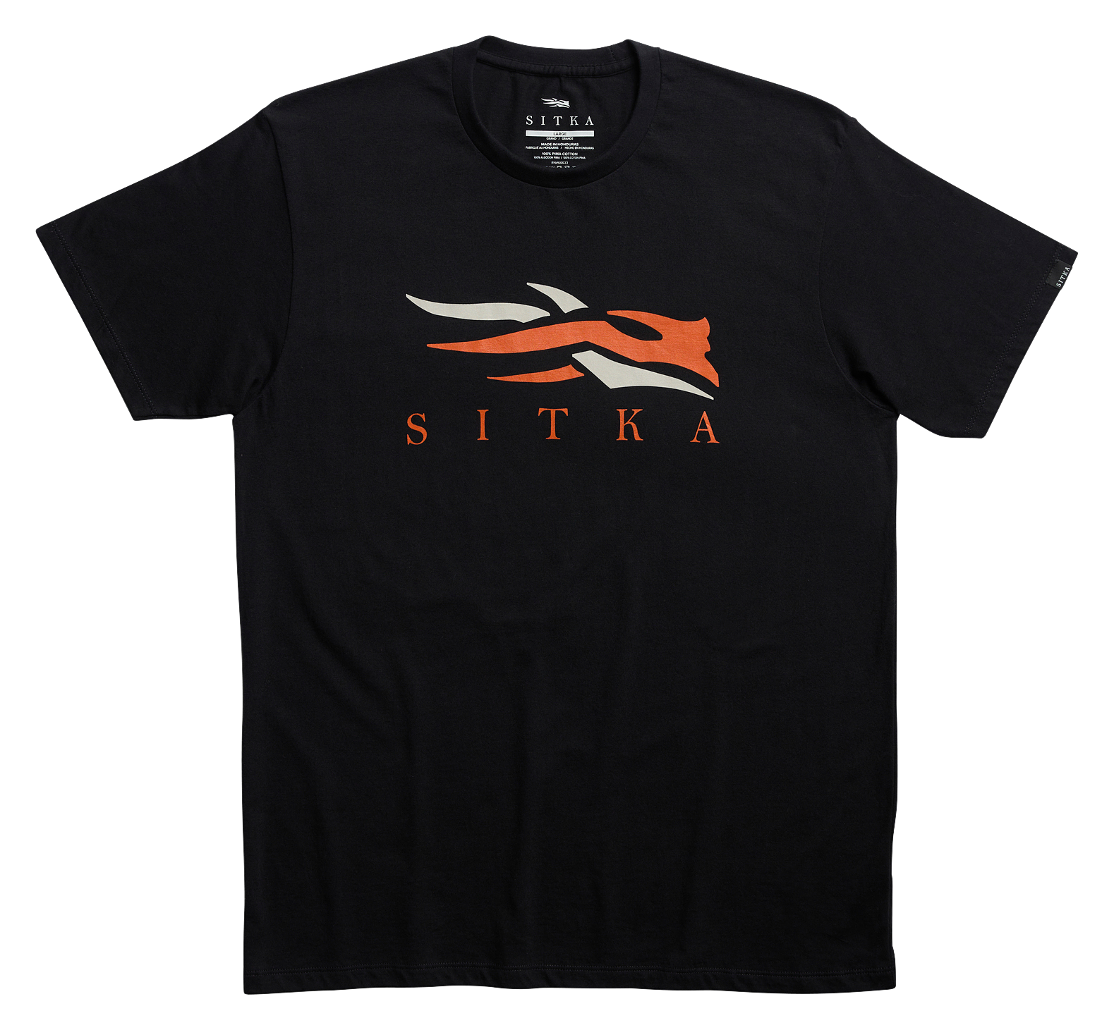 SITKA Icon Short-Sleeve T-Shirt for Men - Black/Orange - XL