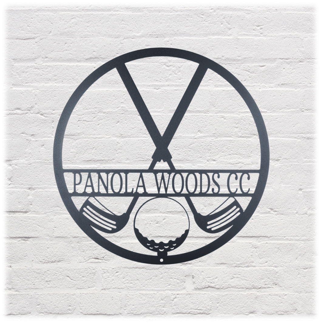 Metal Unlimited Golf Club Monogram Personalized Steel Sign