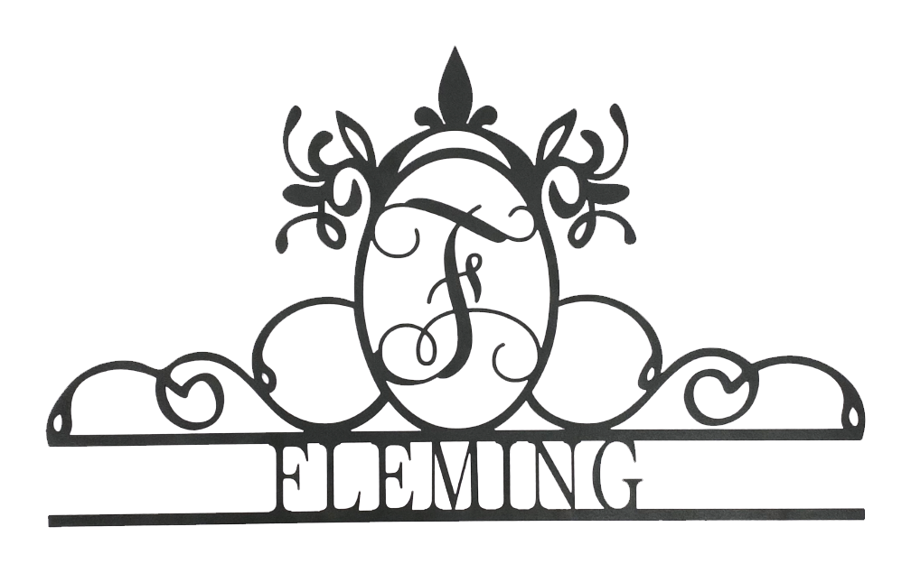 Metal Unlimited The Tiffany Filigree Personalized Metal Sign