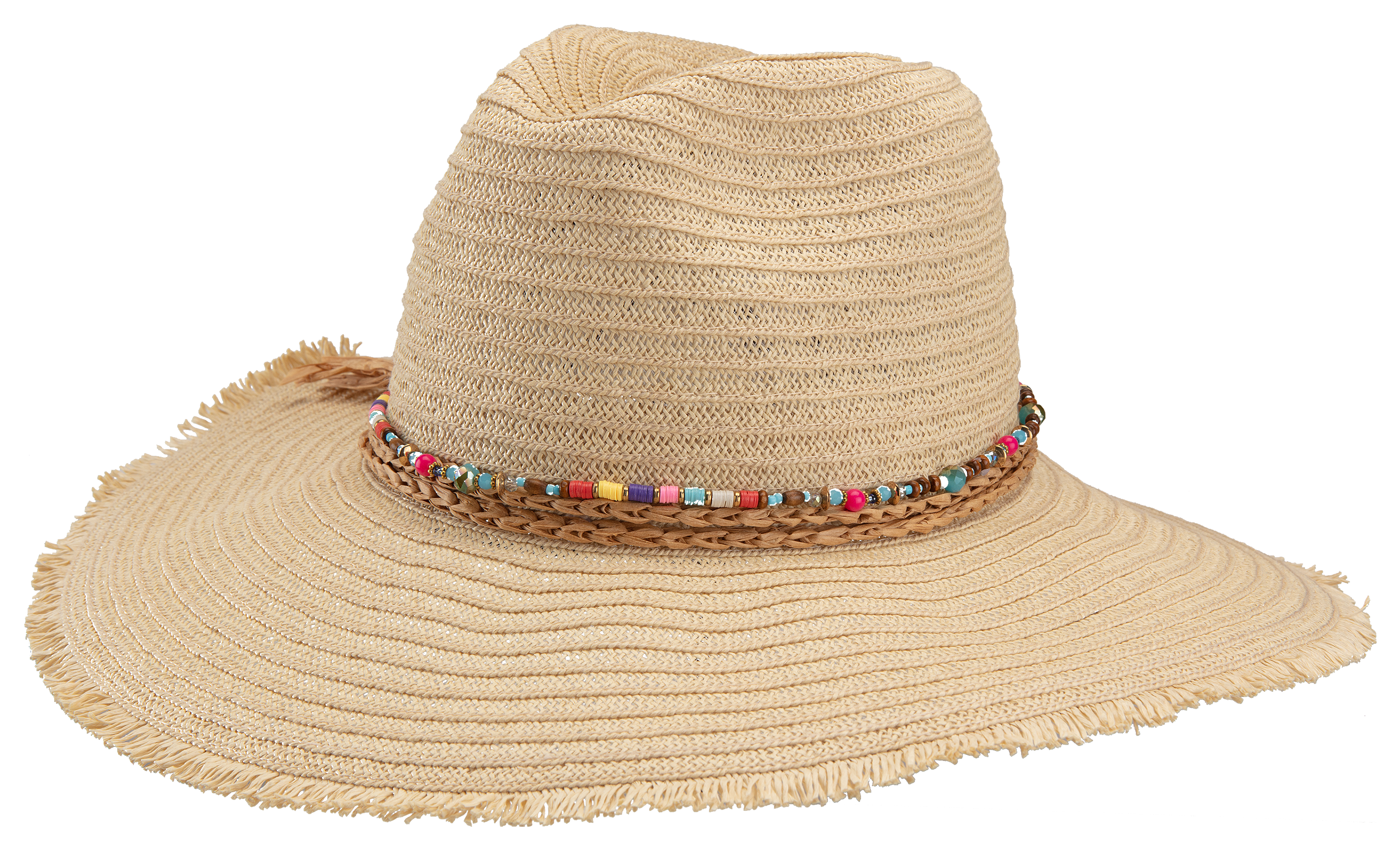 Dorfman Pacific Paper Beaded Safari Hat for Ladies