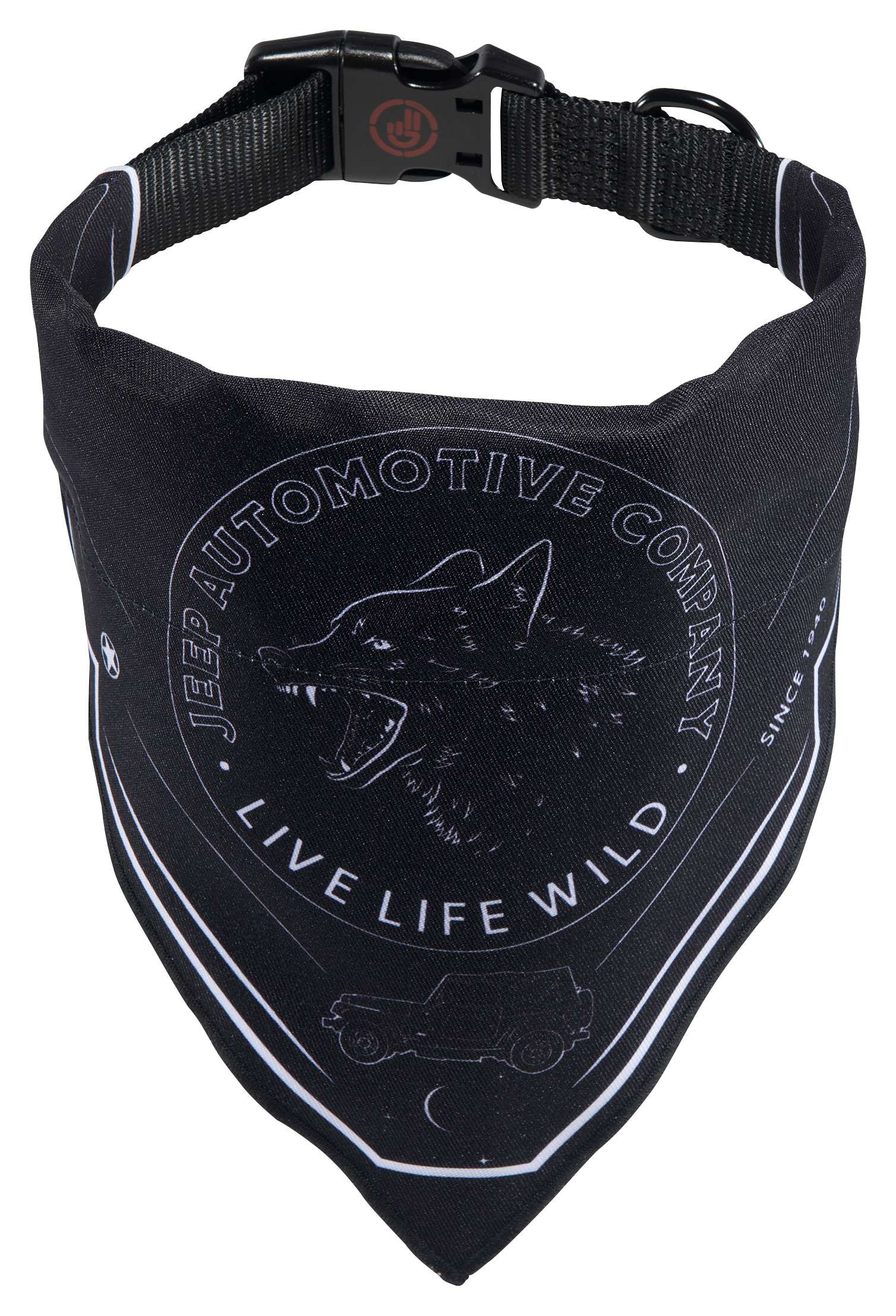 Jeep Live Life Wild Backroads Bandana Dog Collar - Jeep