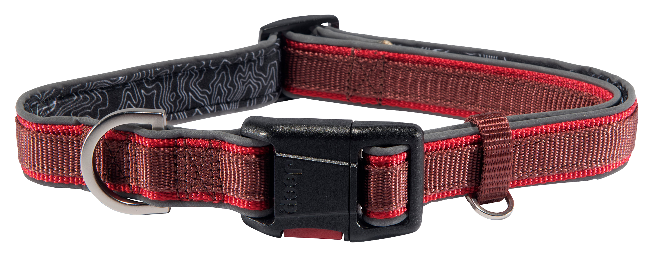 Jeep Off-Road Premium Dog Collar - Colorado Red - 12'-18' - Jeep