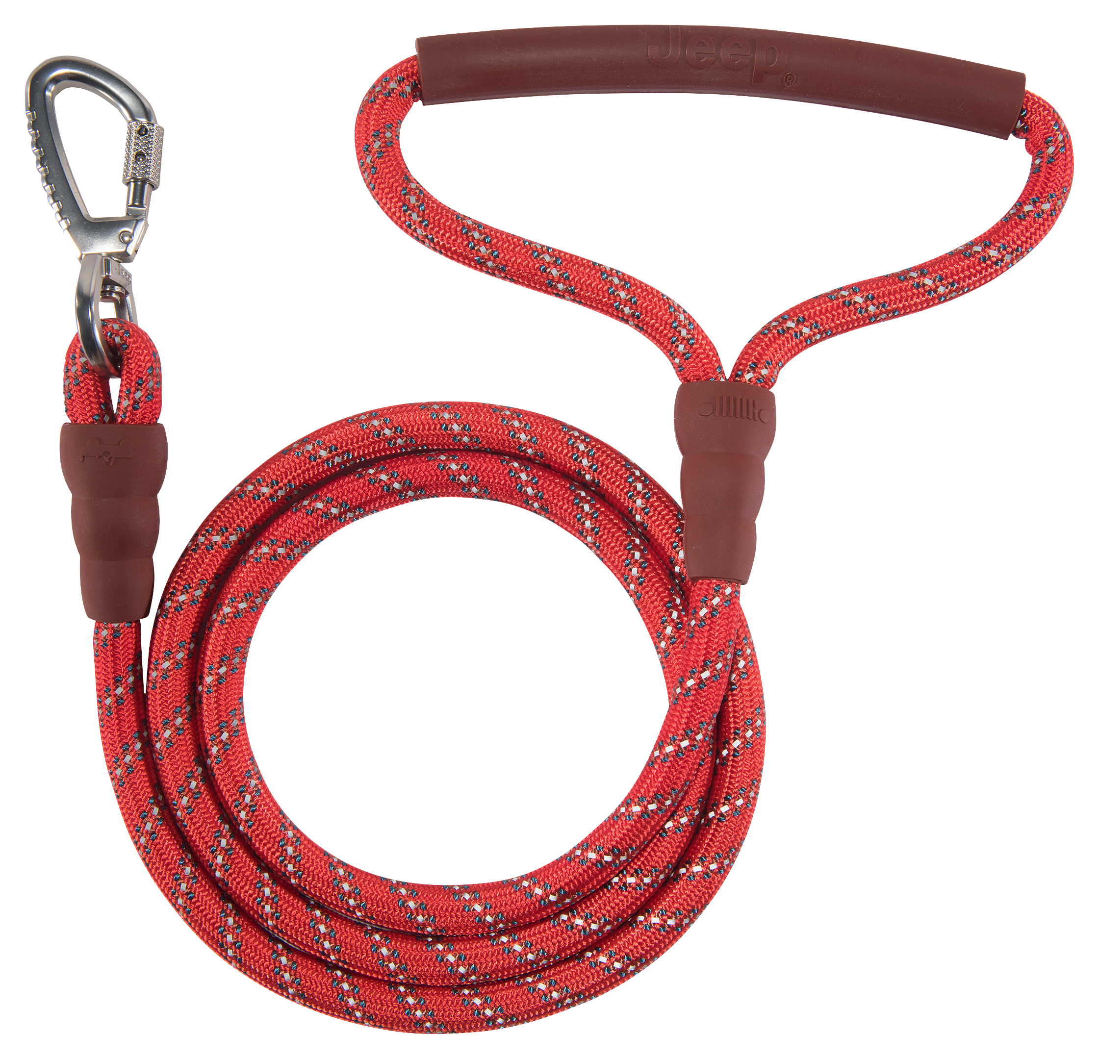 Jeep Off-Road Premium Rope Dog Leash - Colorado Red