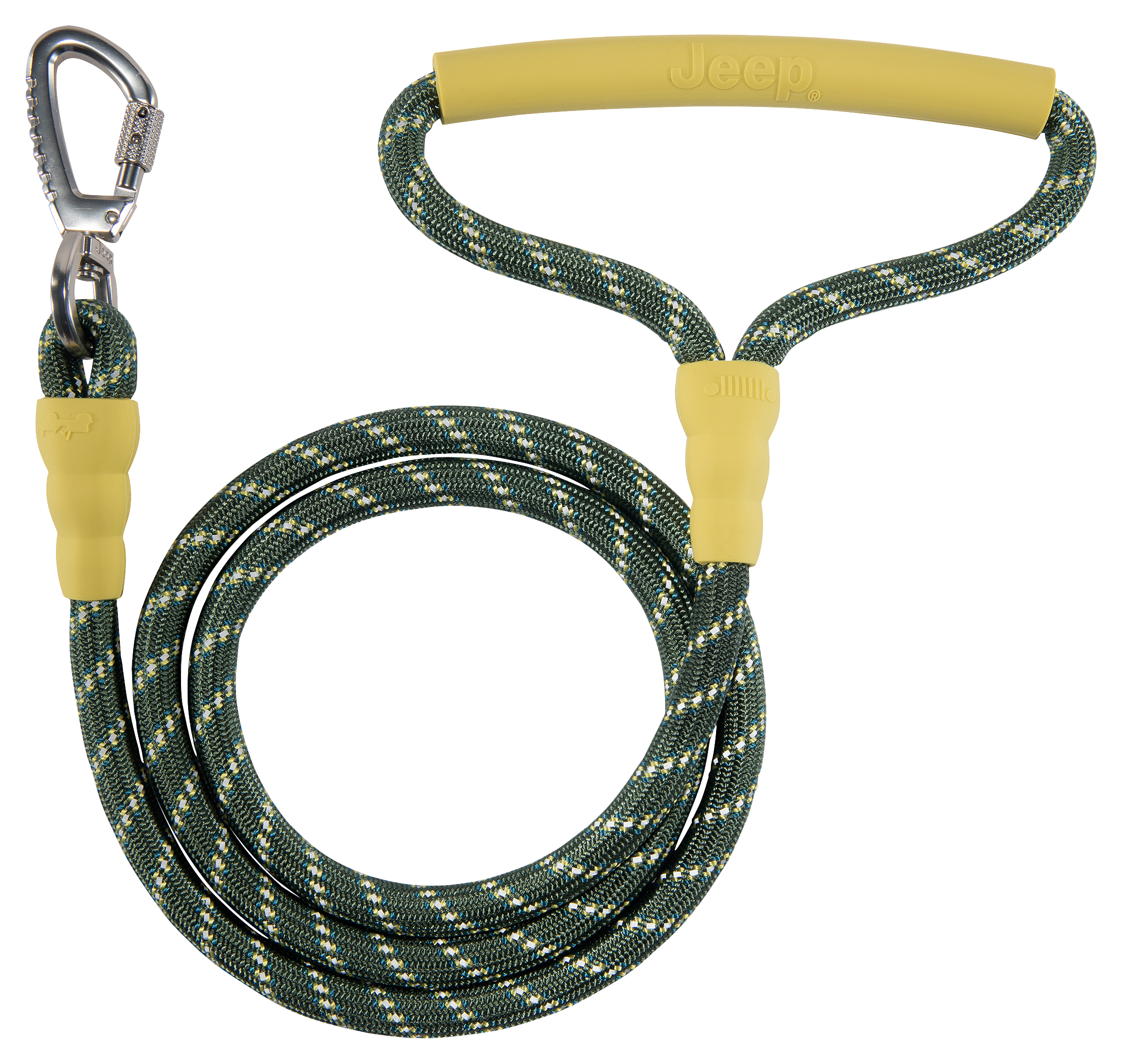Jeep Off-Road Premium Rope Dog Leash - Olive Green