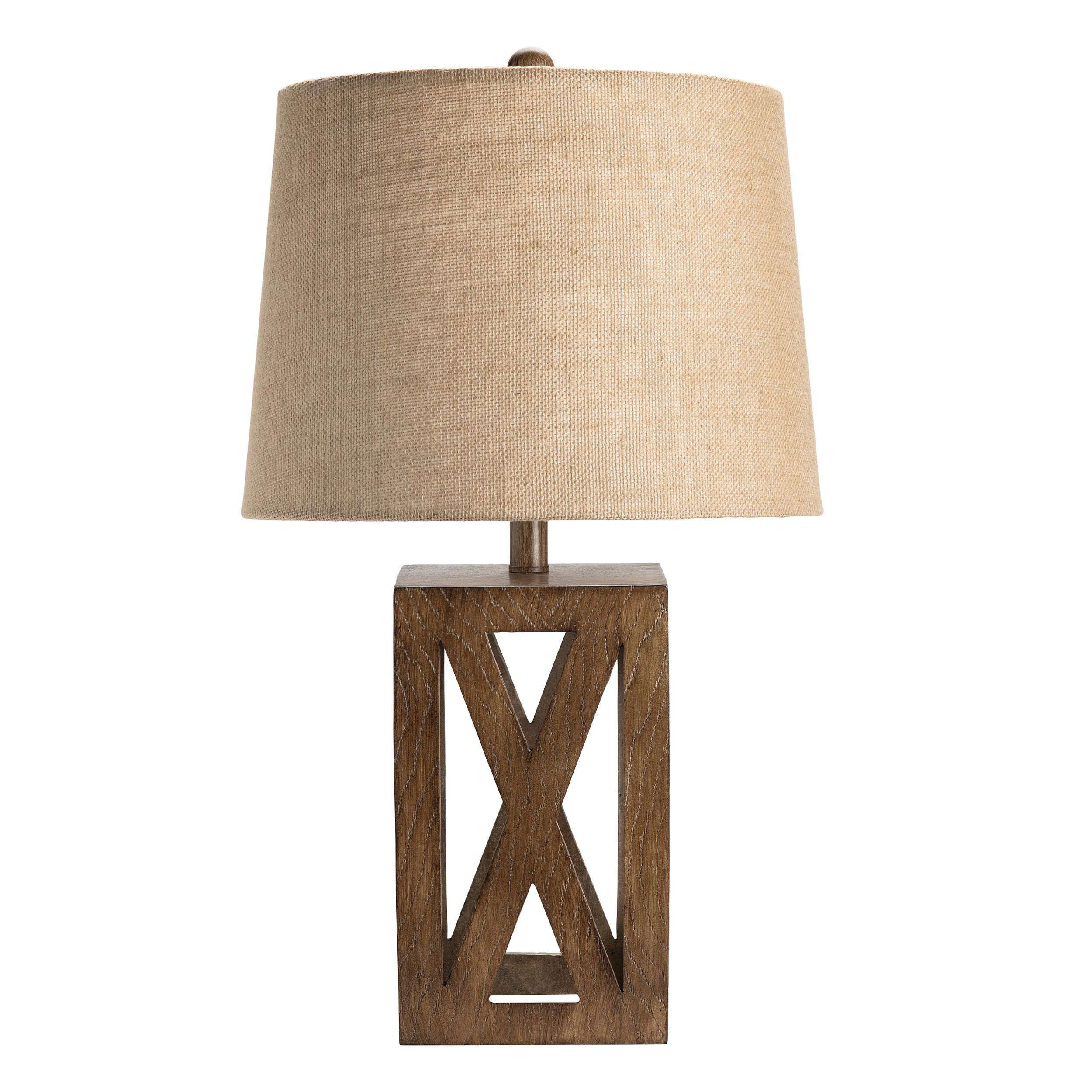 Crestview Collection Weathered Wood Resin Table Lamp
