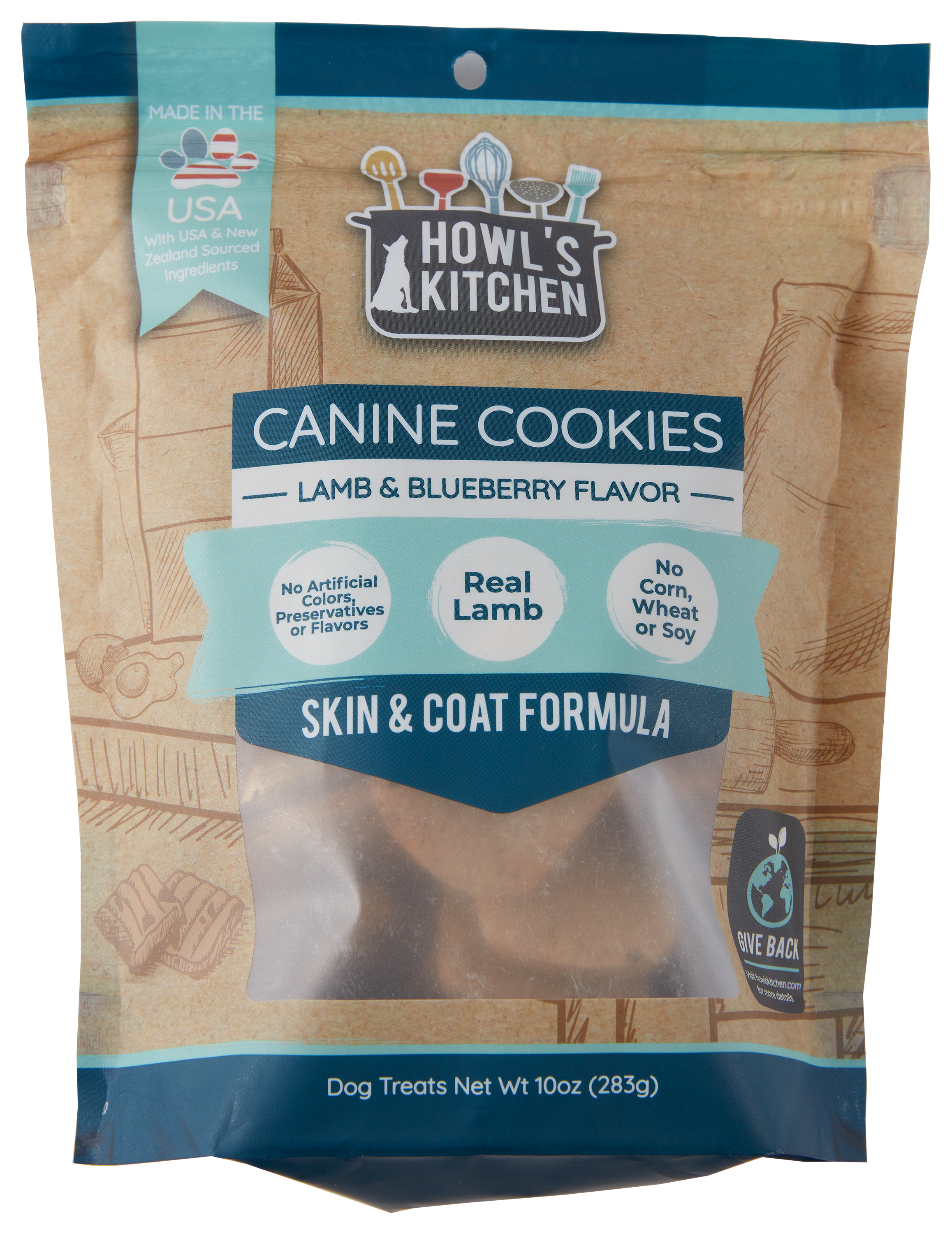 Howls Kitchen Lamb and Blueberry Canine Cookies Dog Treats