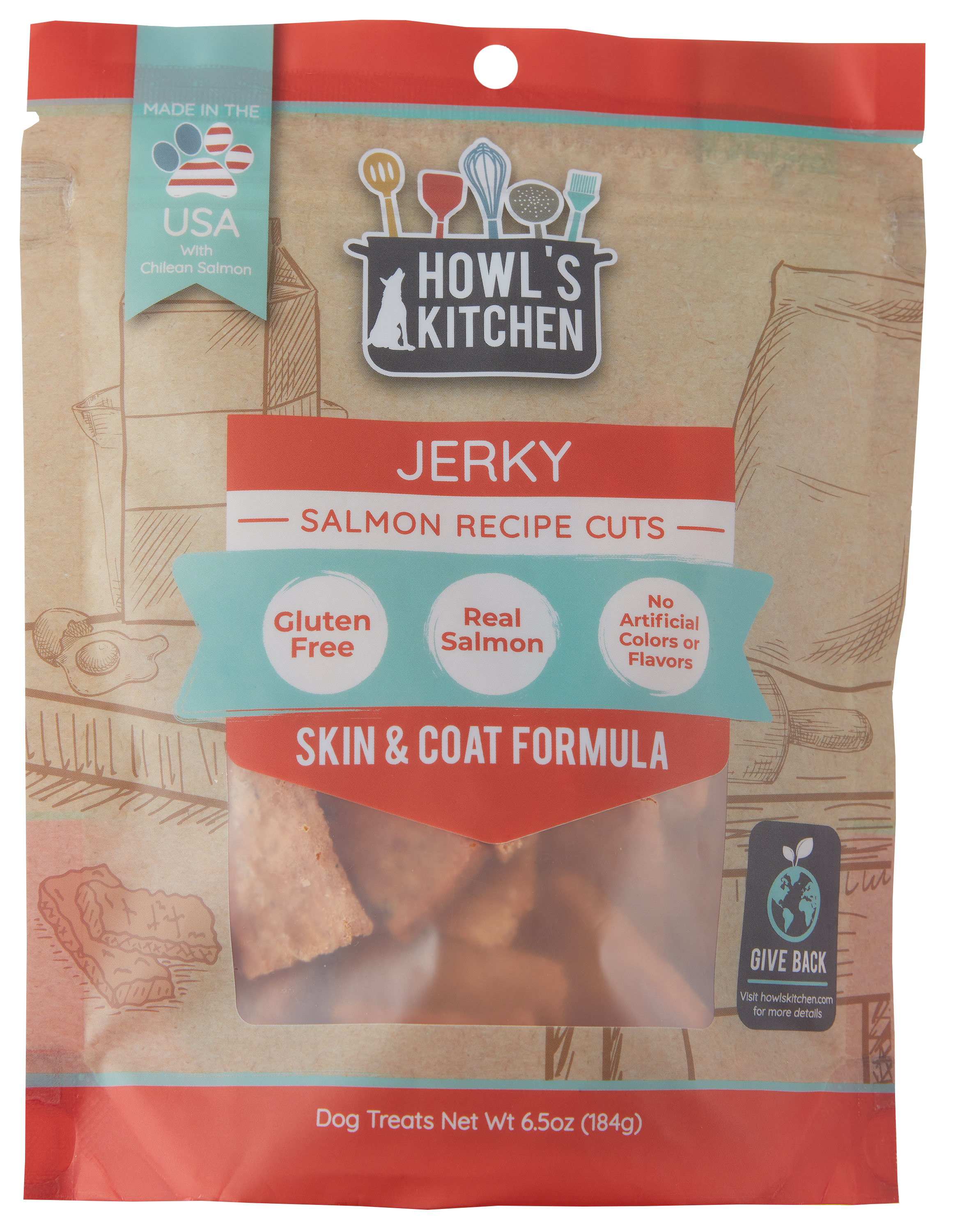 Howls Kitchen Salmon Jerky Dog Treats