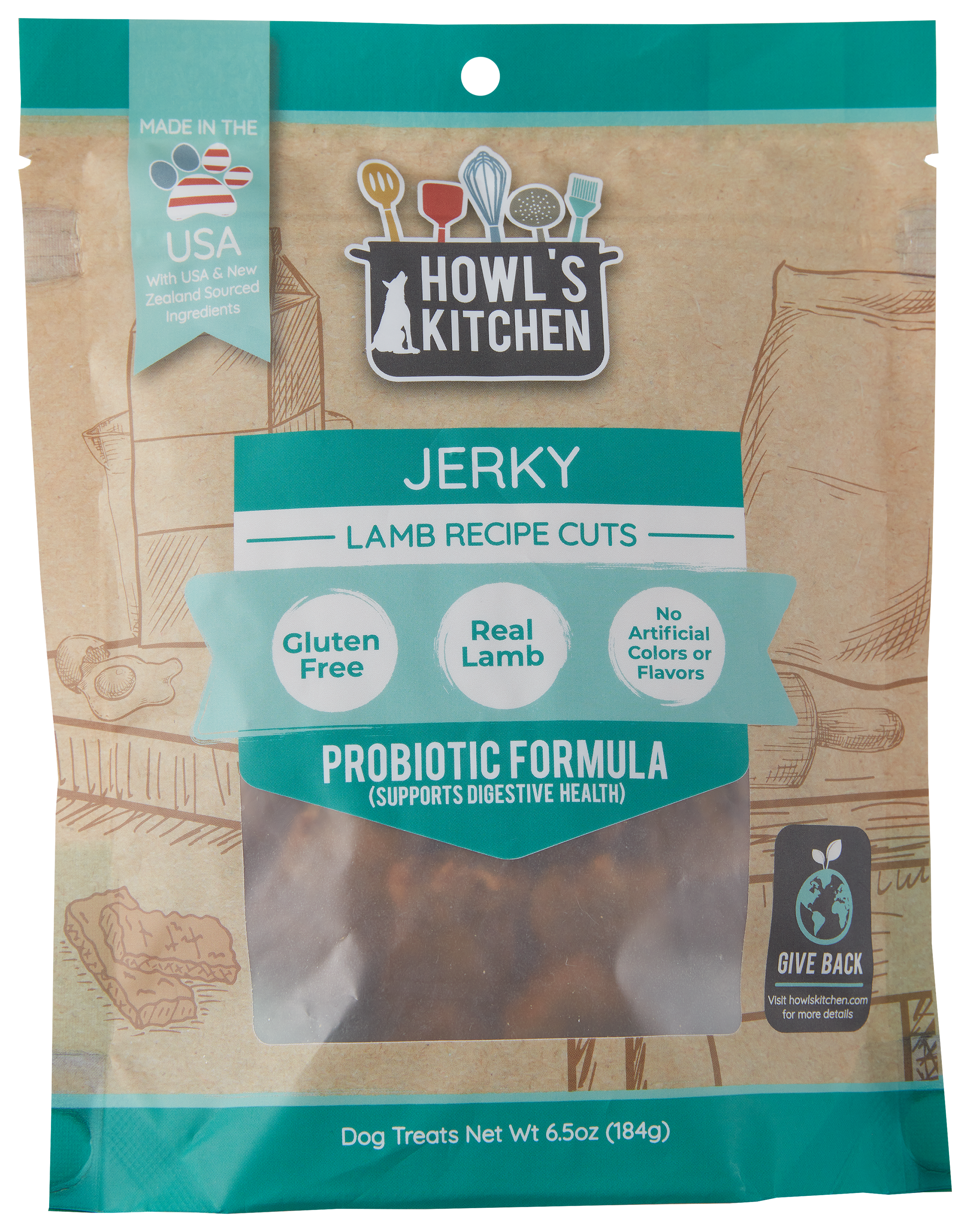 Howl's Kitchen Lamb Jerky Dog Treats - Howl's Kitchen