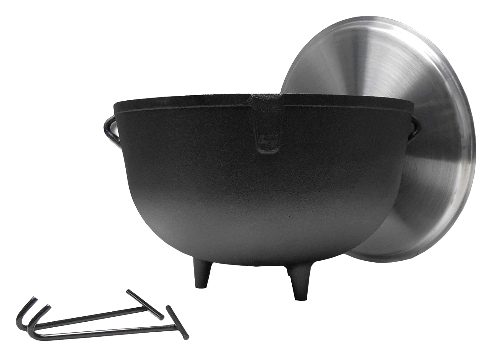 King Kooker Pre-Seasoned 10-Gallon Cast Iron Jambalaya Pot with Feet and Lifting Hooks