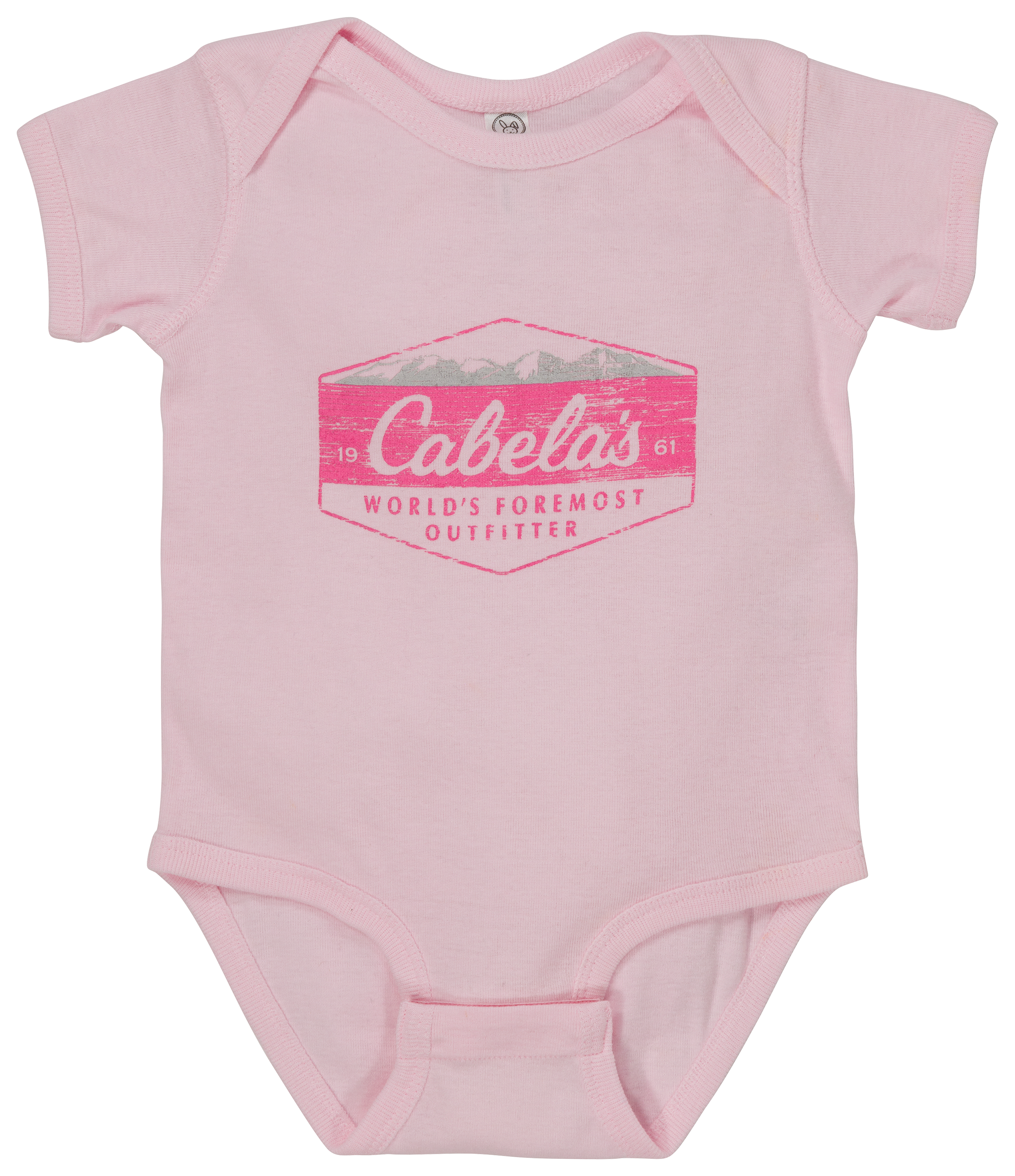Cabelas Lockup Short-Sleeve Bodysuit for Babies - Ballerina - 18 Months