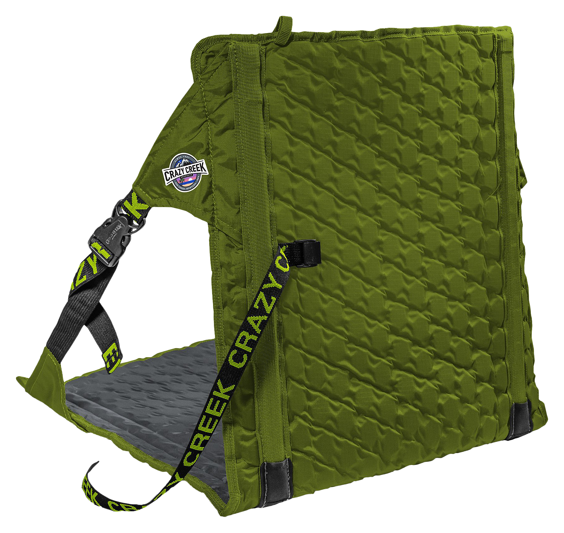 Crazy Creek HEX 2.0 Chair - Olive Green/Slate Grey