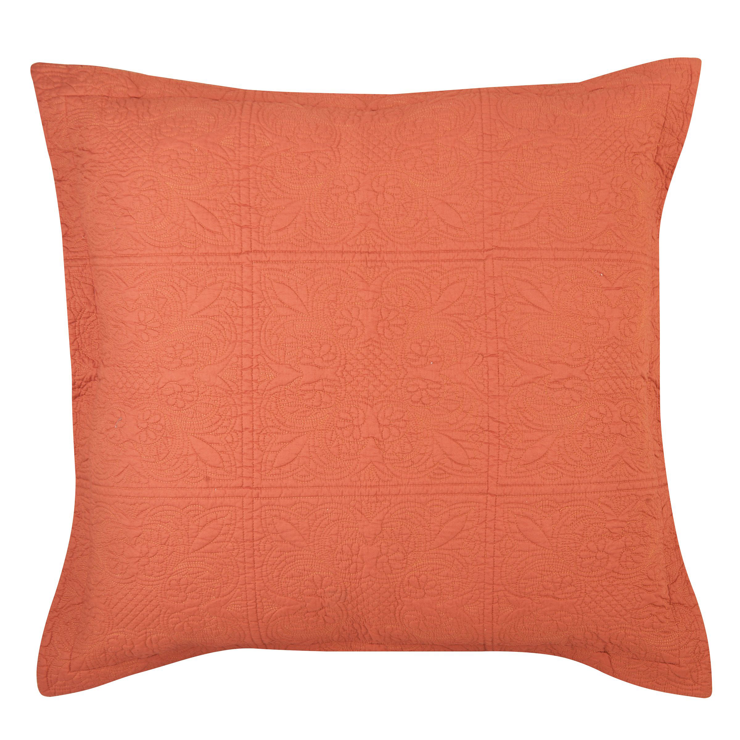 Image of C&ampF Home Terra Cotta Matelasse Euro Sham