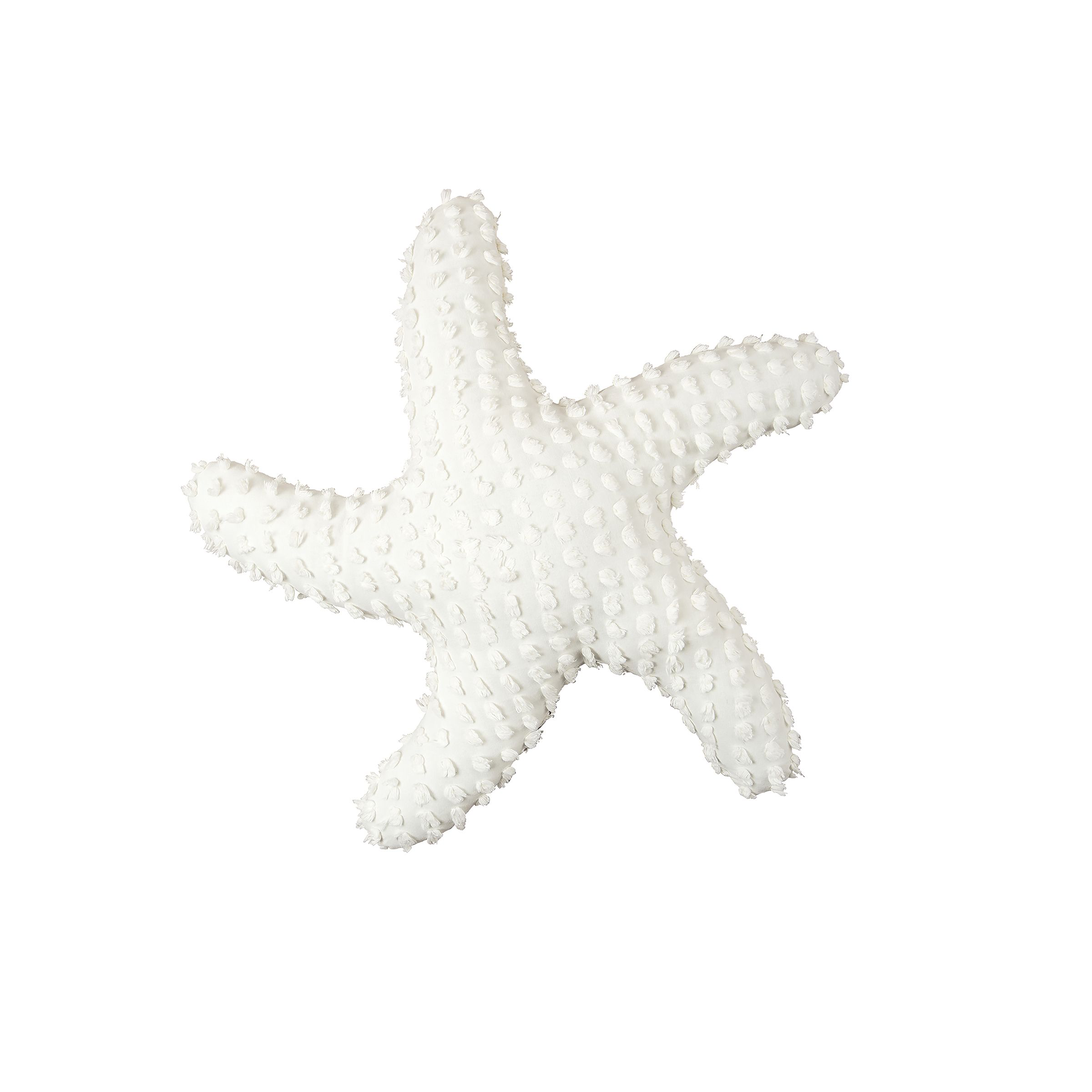 Image of C&ampF Home White Starfish-Shaped Decorative Pillow