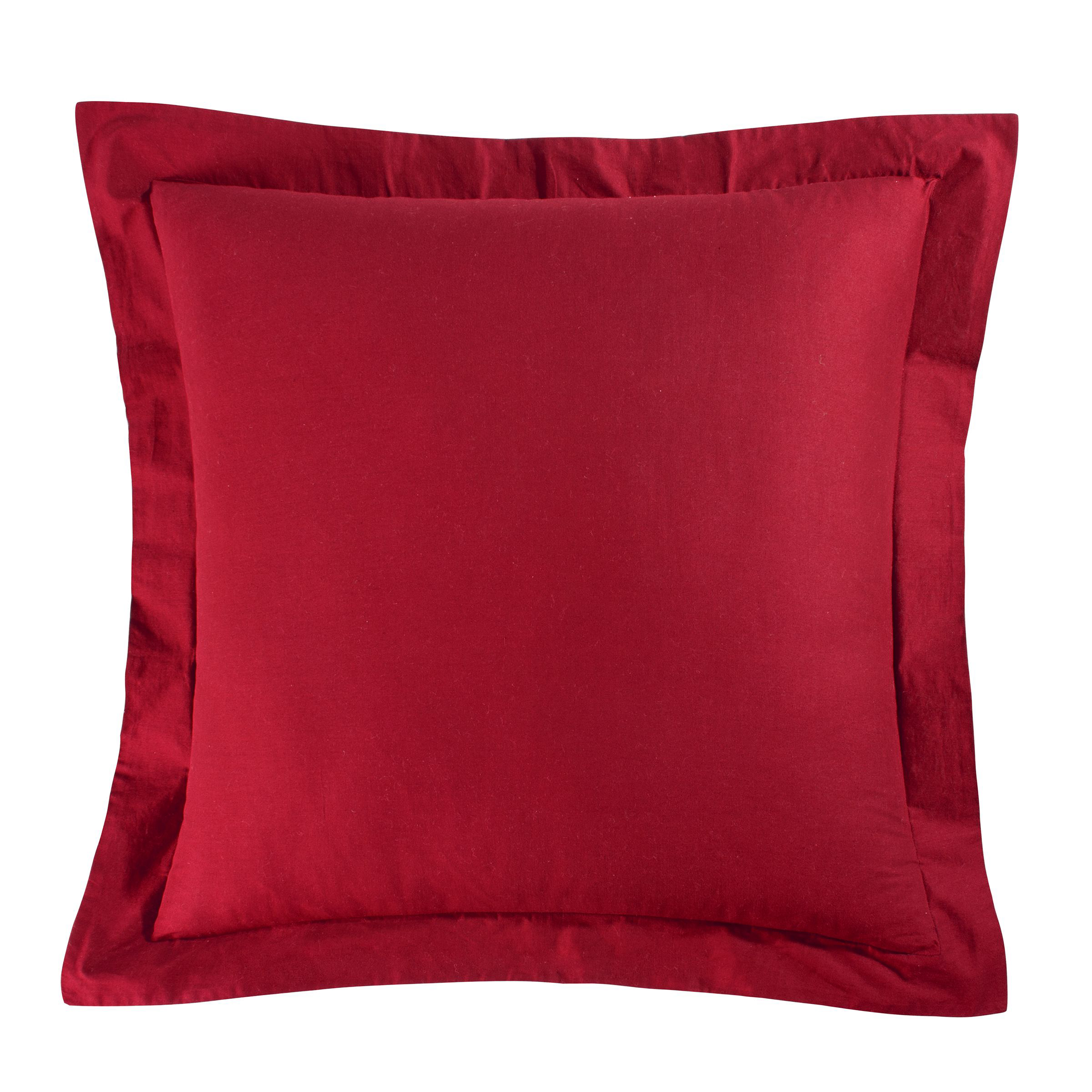 Image of C&ampF Home Solid Red Euro Sham