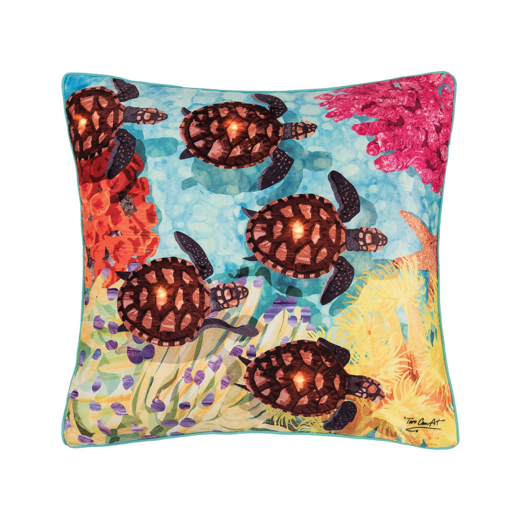Image of C&ampF Home Baby Turtle LED Decorative Pillow